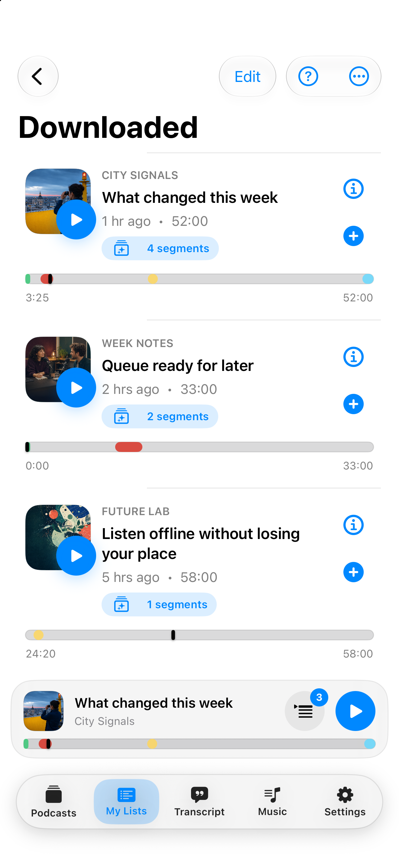 MuteCast iPhone screenshot 5: iphone 6 9 lists