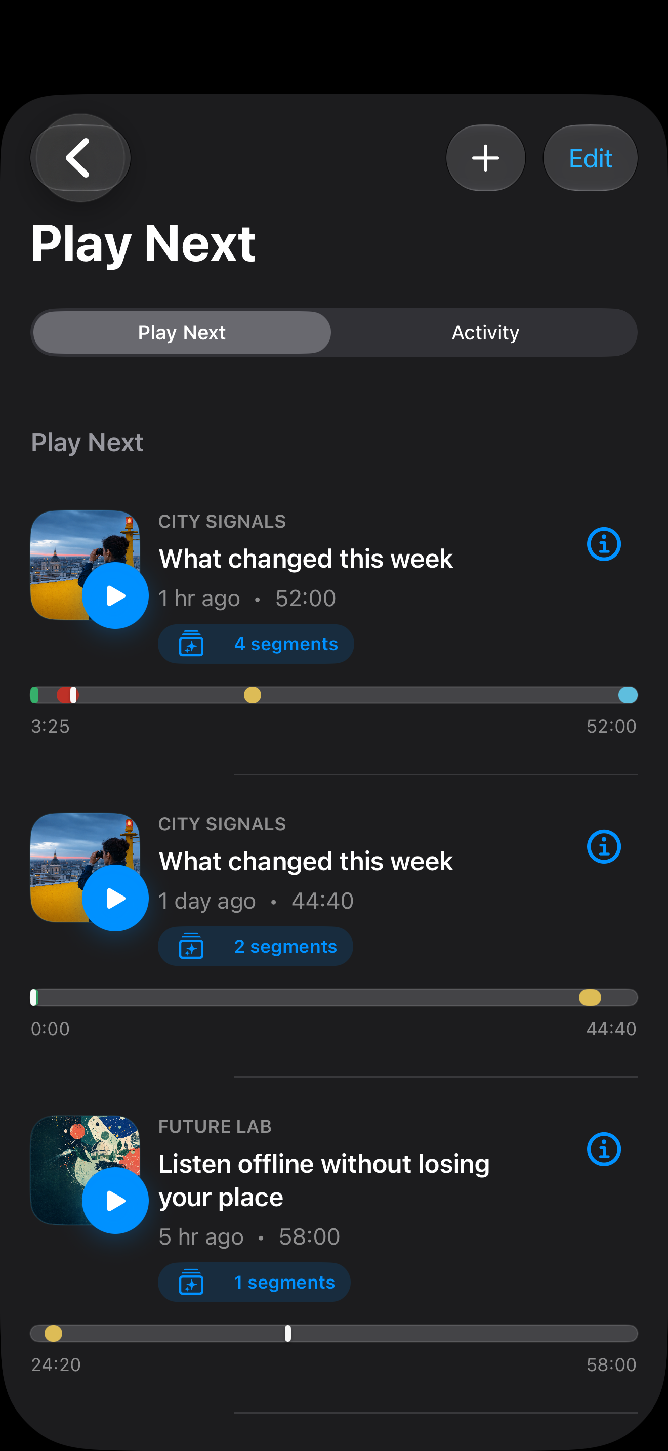 MuteCast iPhone screenshot 8: iphone 6 9 queue