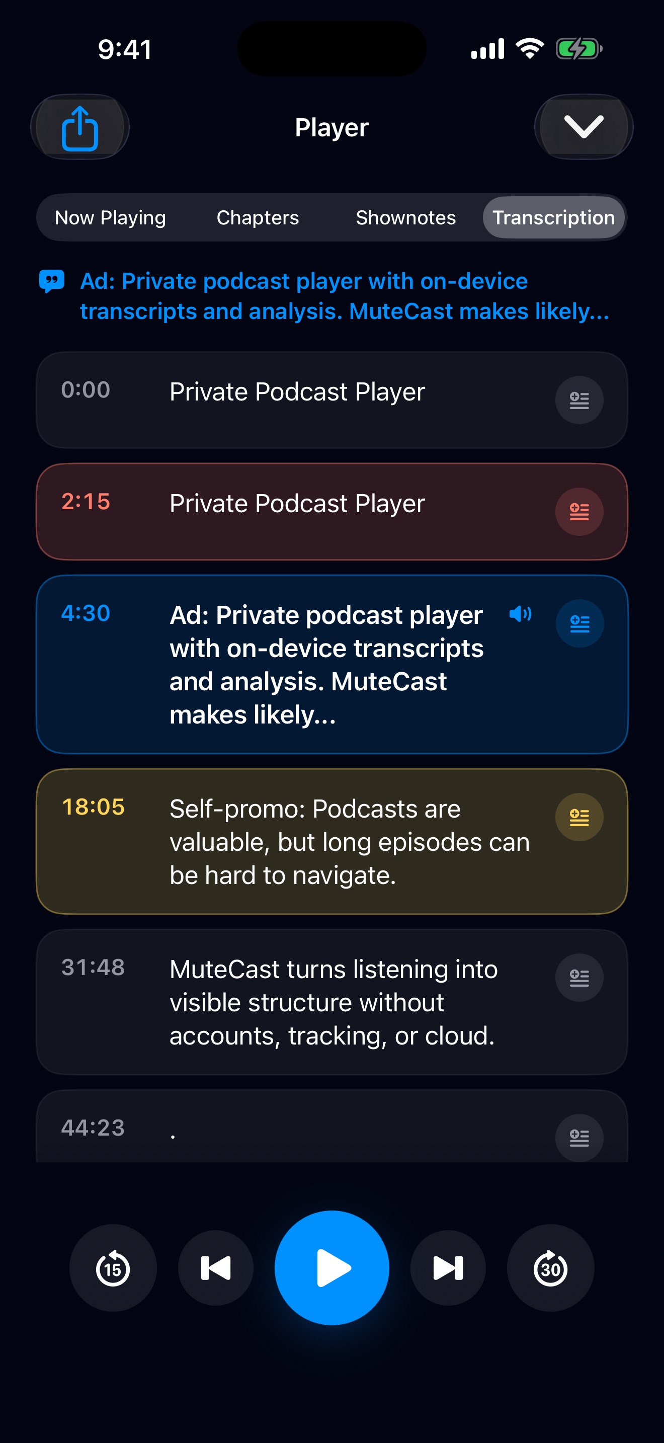 MuteCast ios App Store screenshot 6