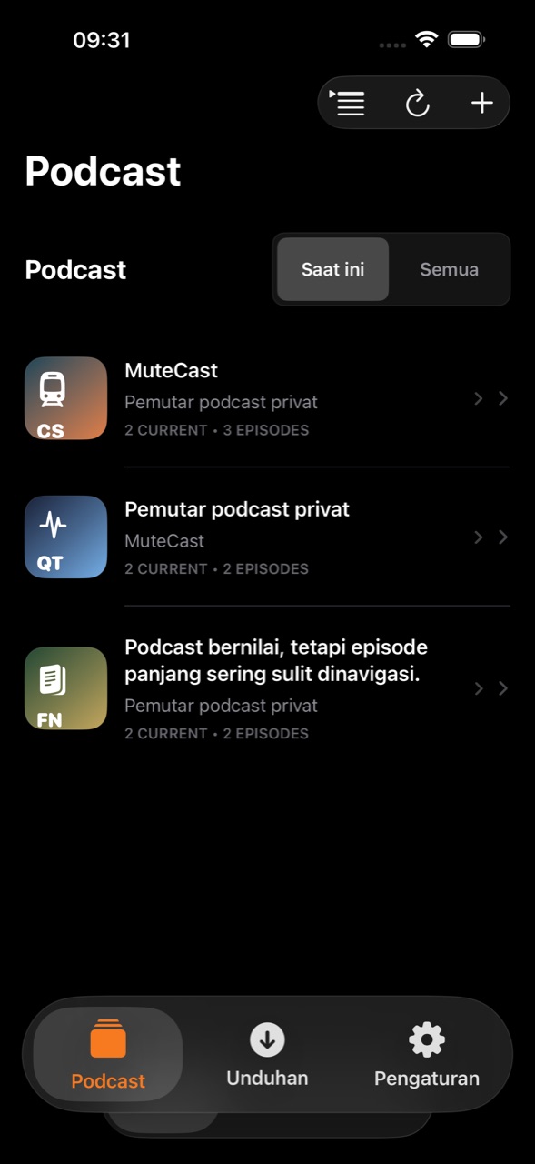 MuteCast ios App Store screenshot 1