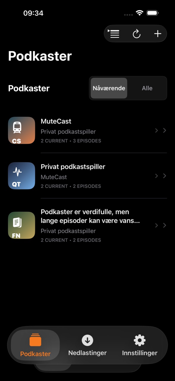 MuteCast ios App Store screenshot 1