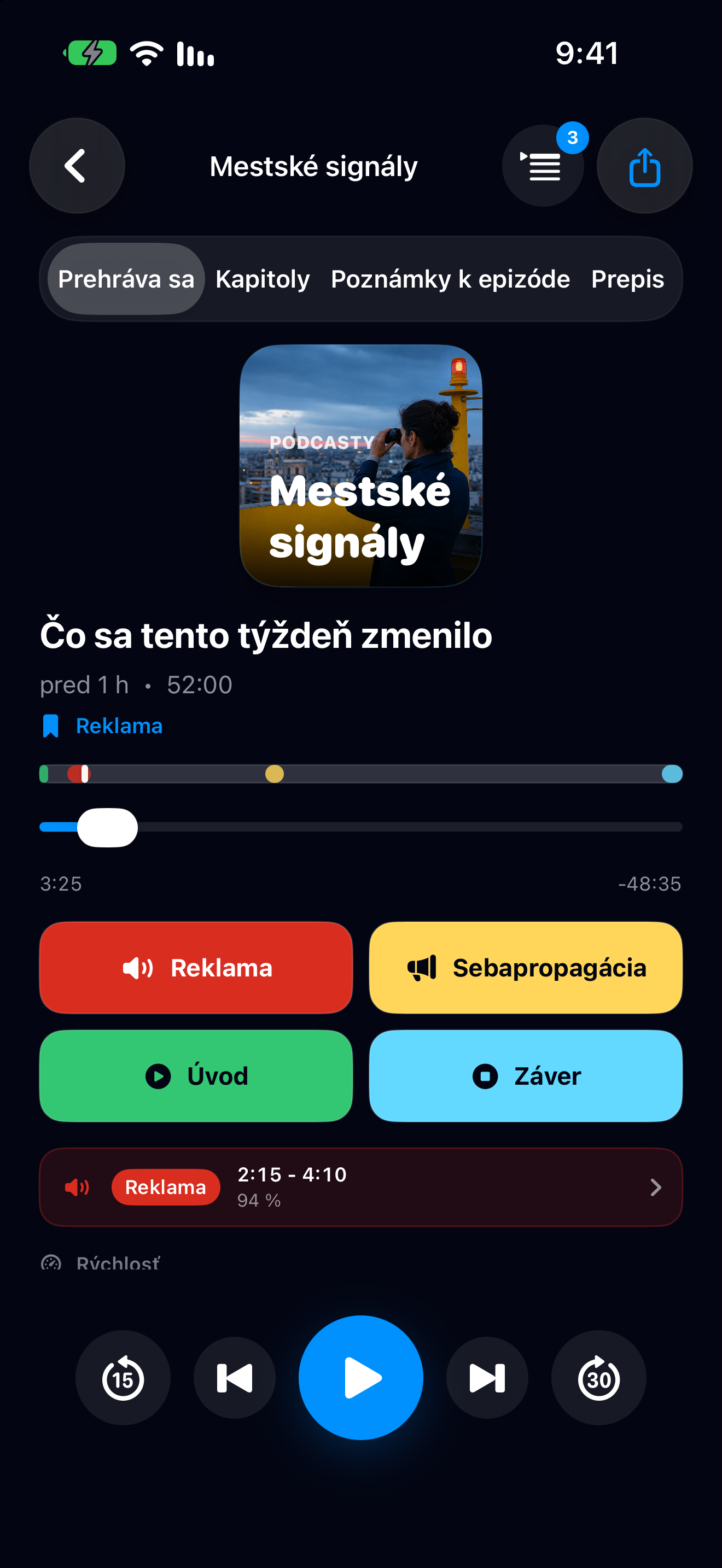 MuteCast iPhone screenshot 1: iphone 6 9 player
