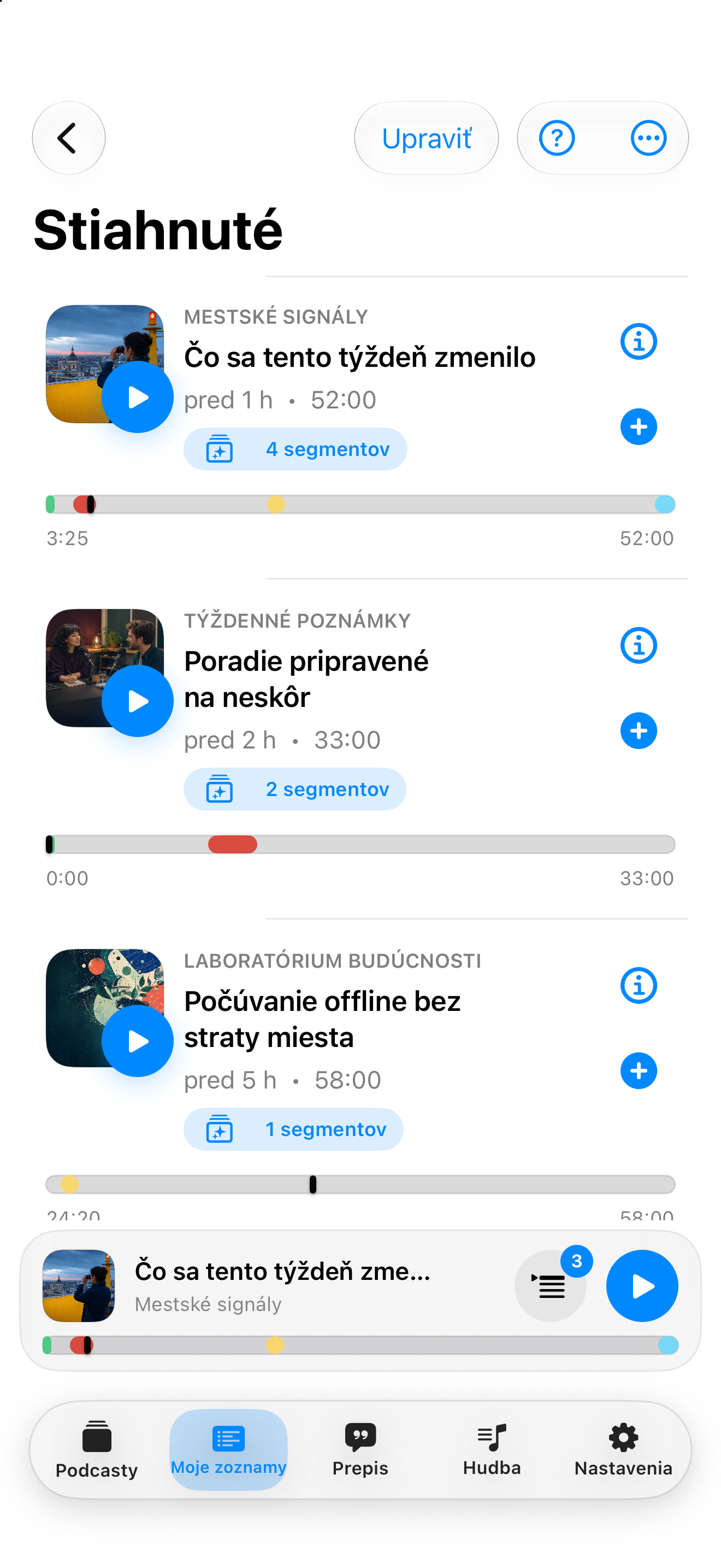 MuteCast iPhone screenshot 5: iphone 6 9 lists