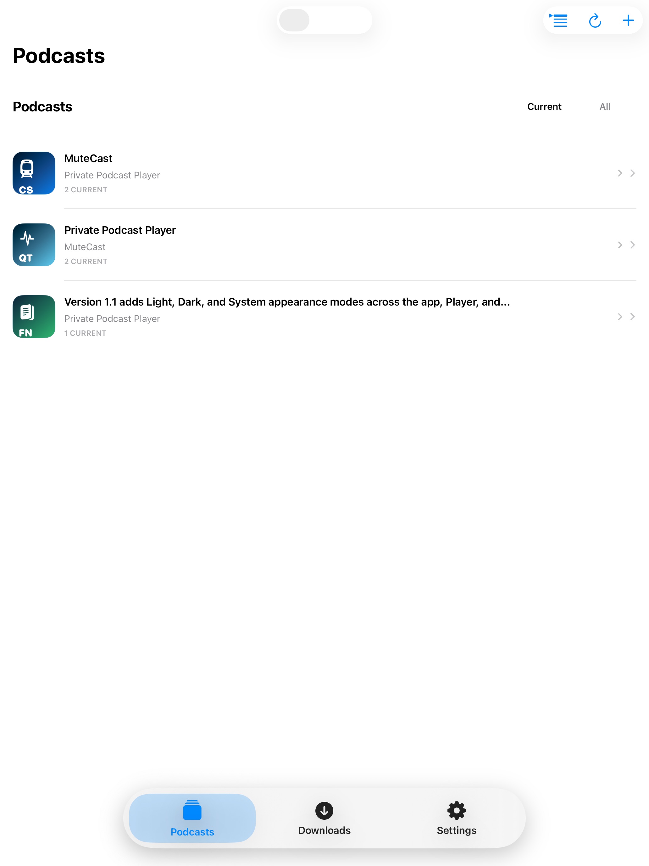 MuteCast ipados App Store screenshot 1