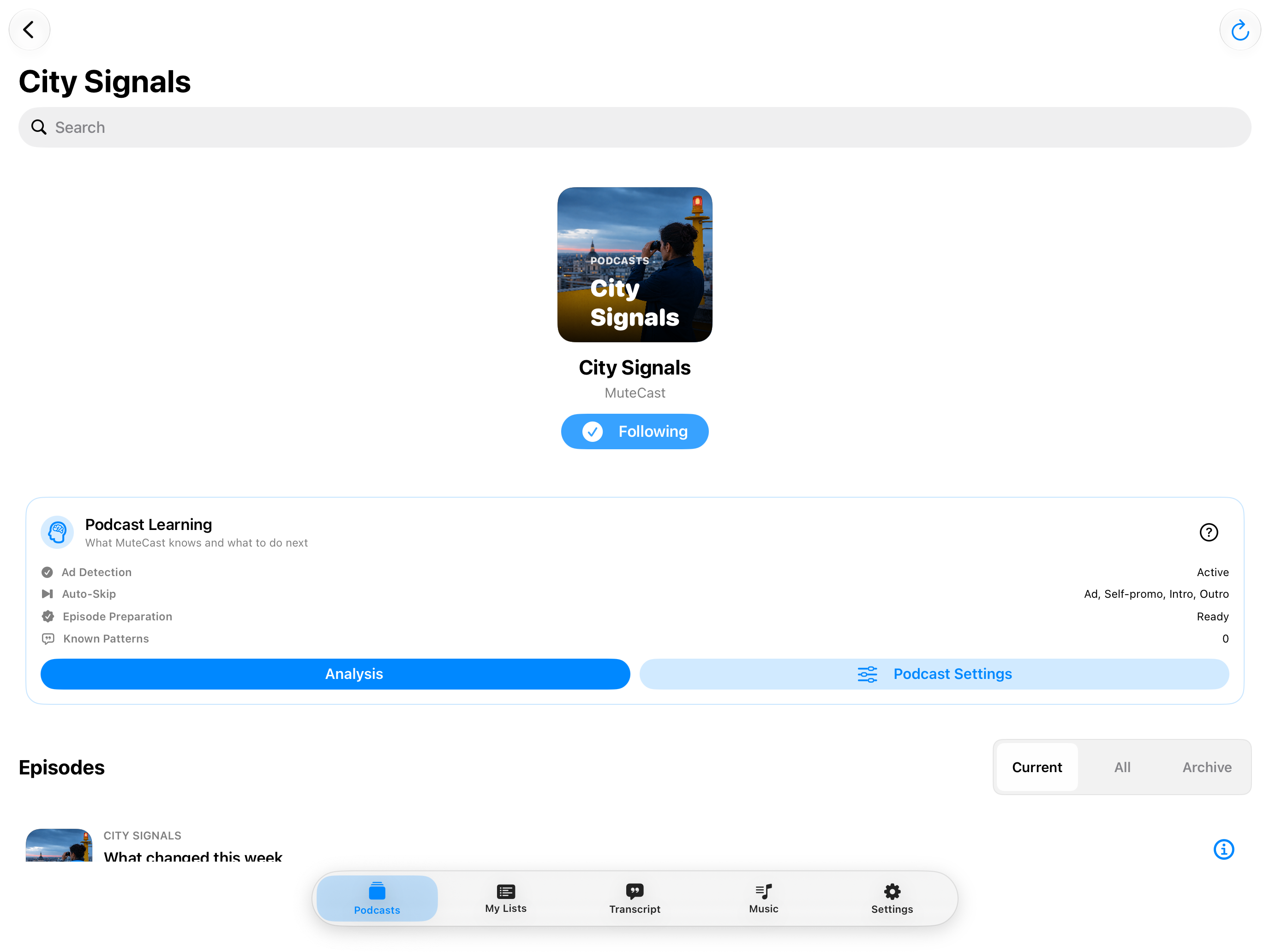 MuteCast iPad screenshot 2: ipad 13 podcast