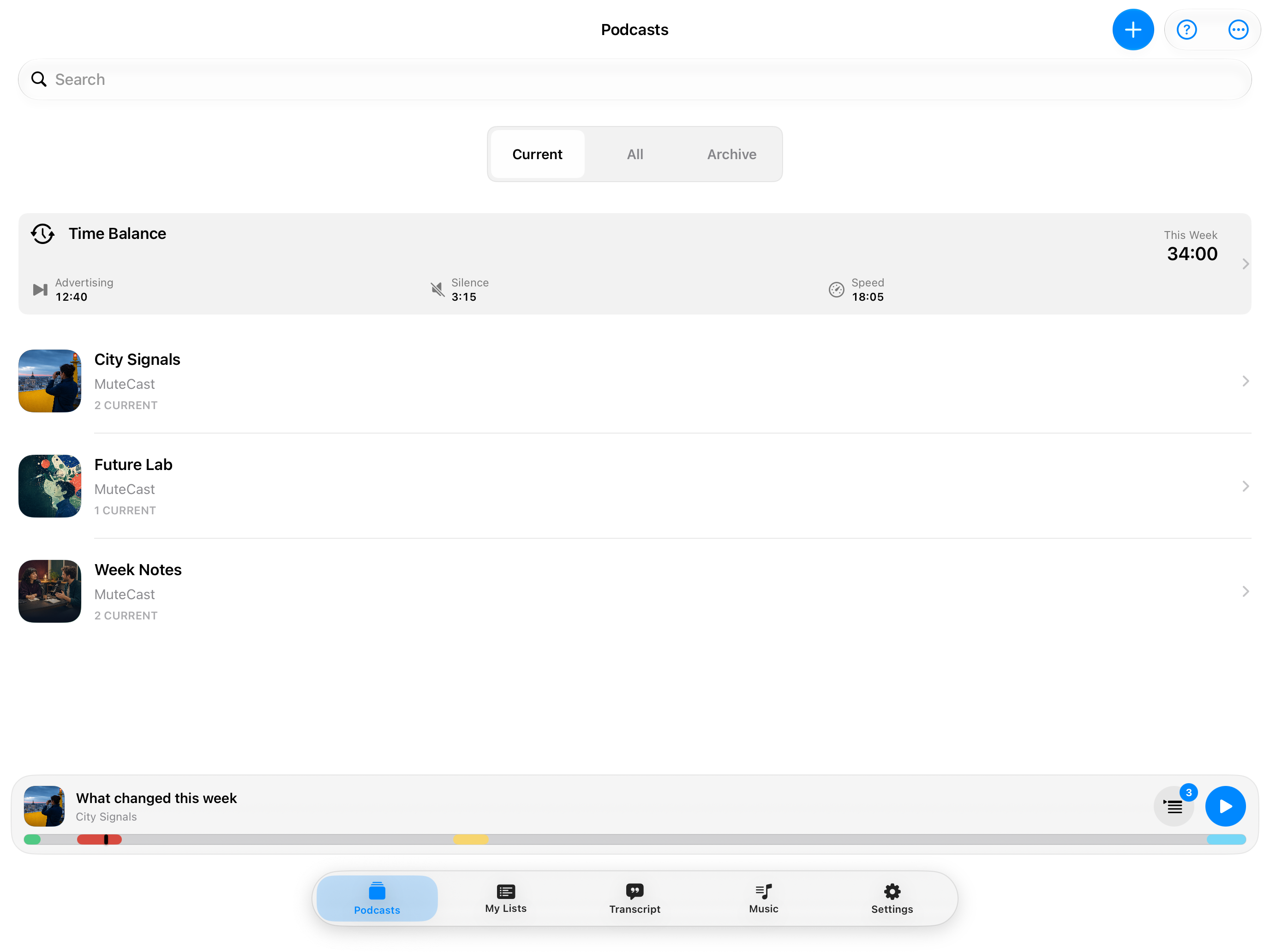 MuteCast iPad screenshot 4: ipad 13 podcasts