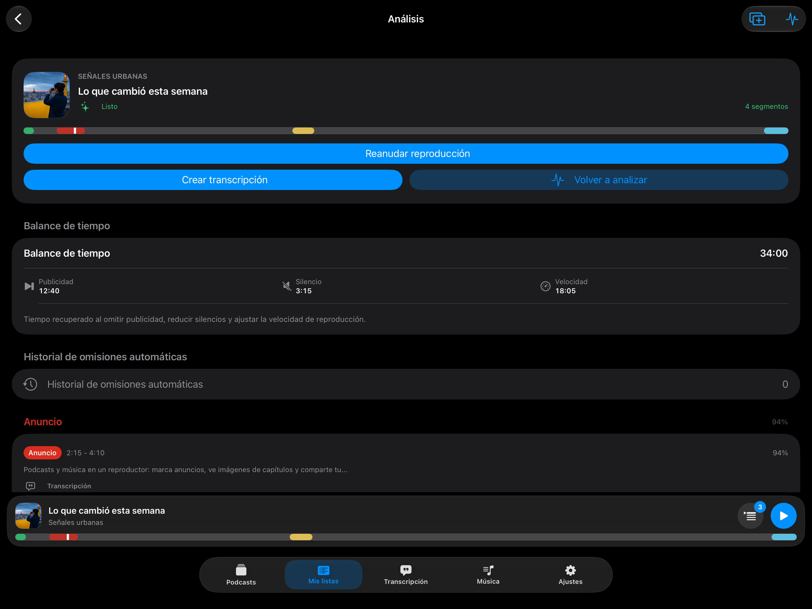 MuteCast iPad screenshot 7: ipad 13 analysis