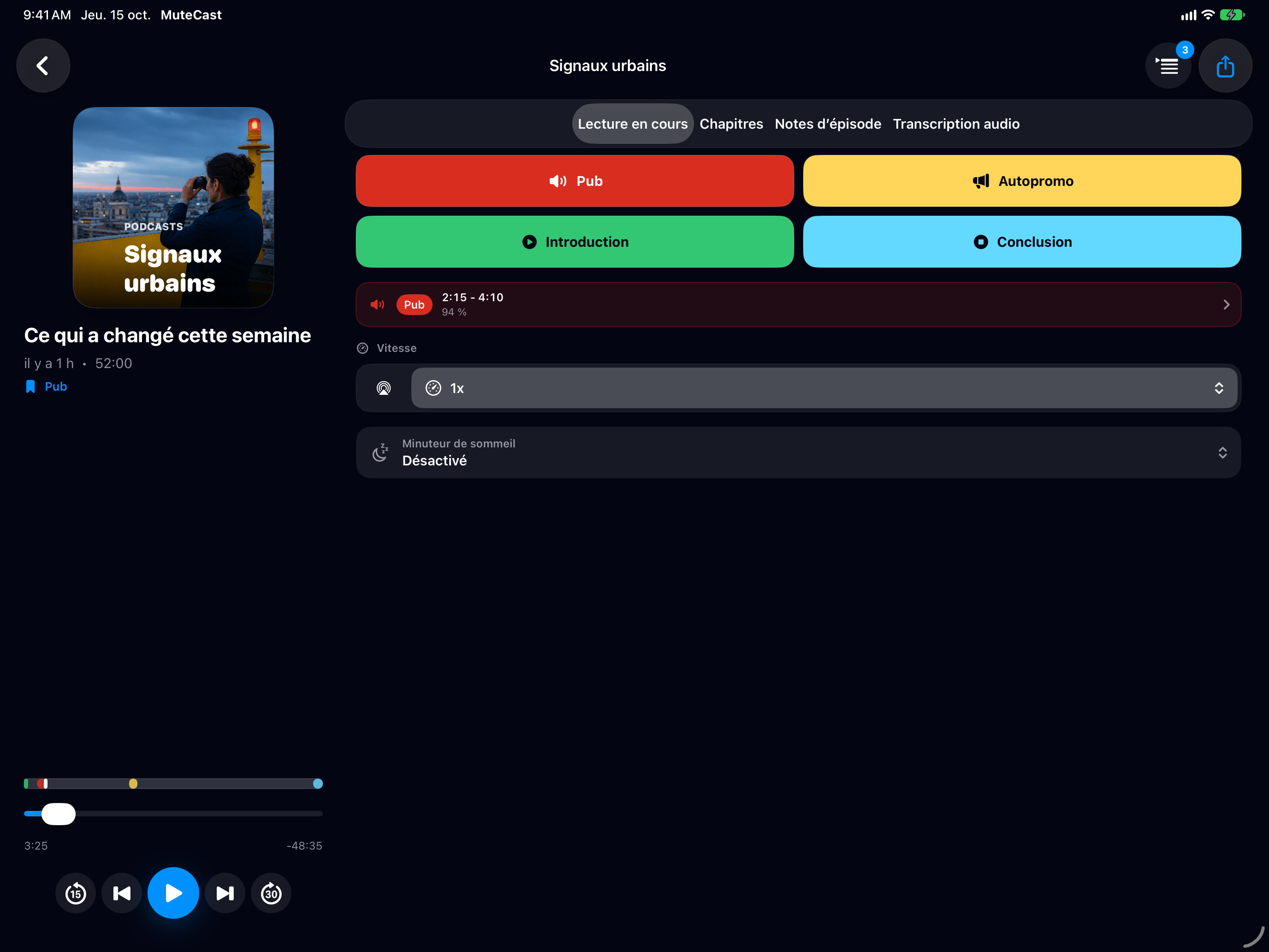 MuteCast iPad screenshot 1: ipad 13 player