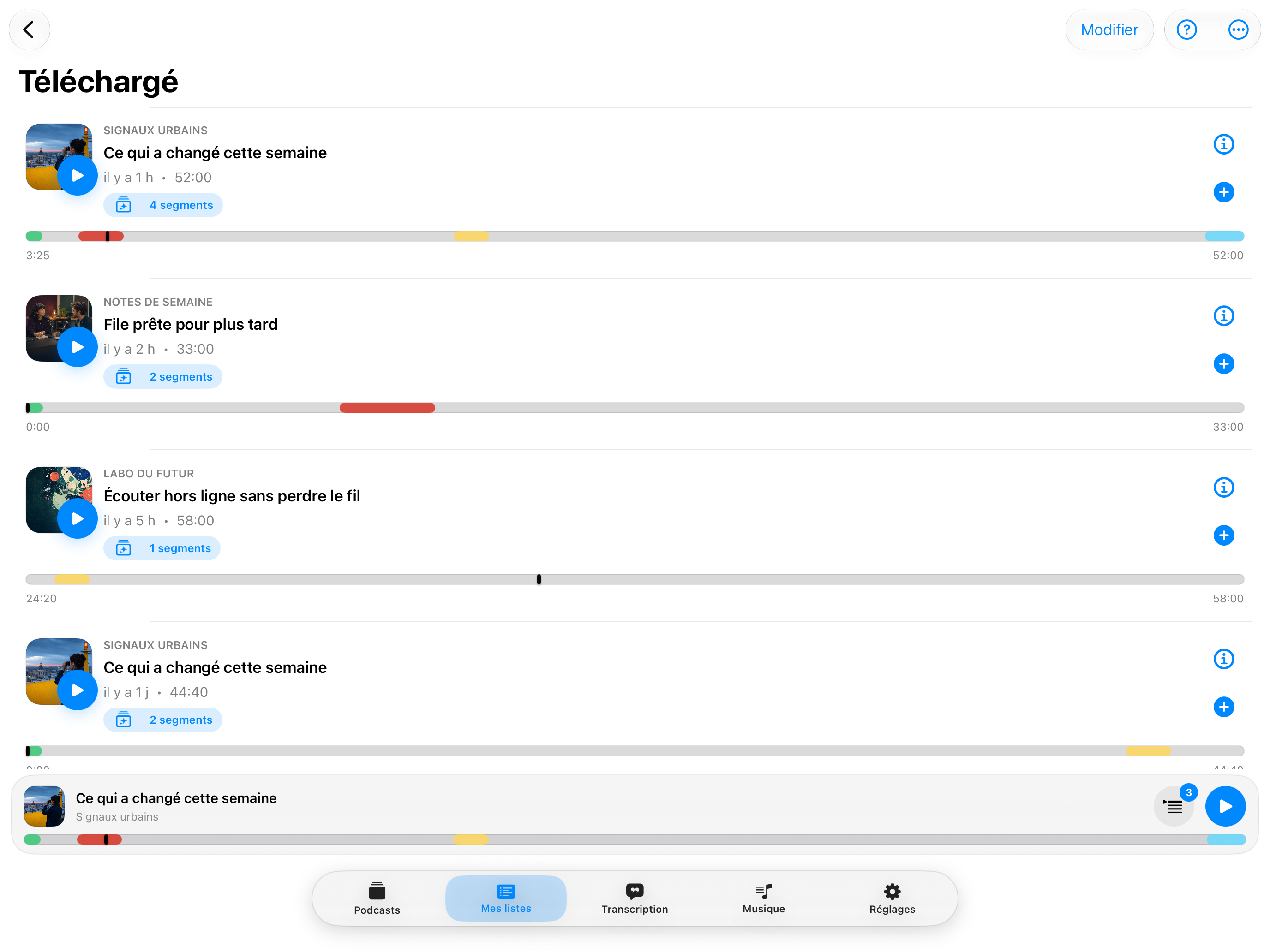 MuteCast iPad screenshot 5: ipad 13 lists