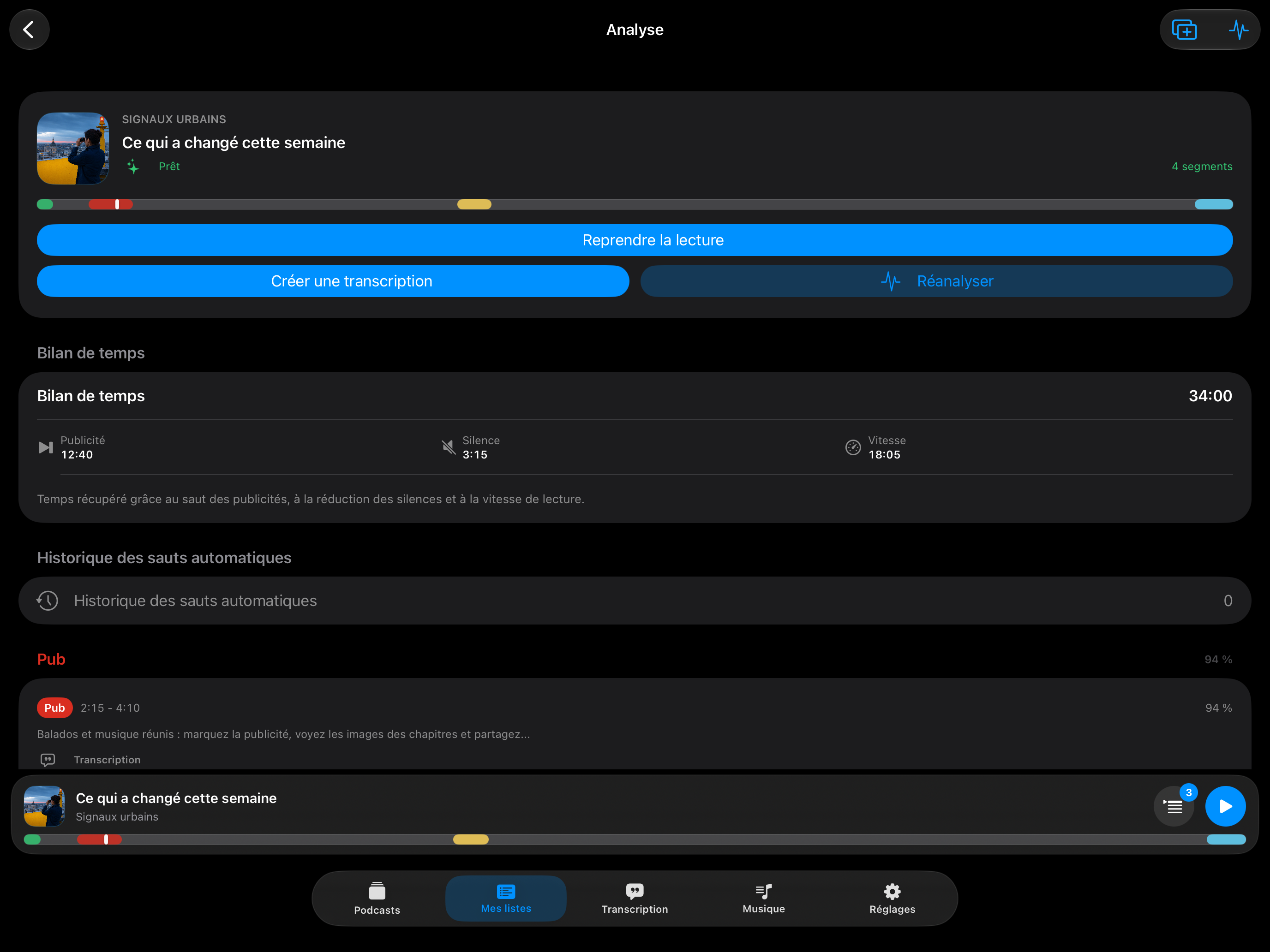 MuteCast iPad screenshot 7: ipad 13 analysis