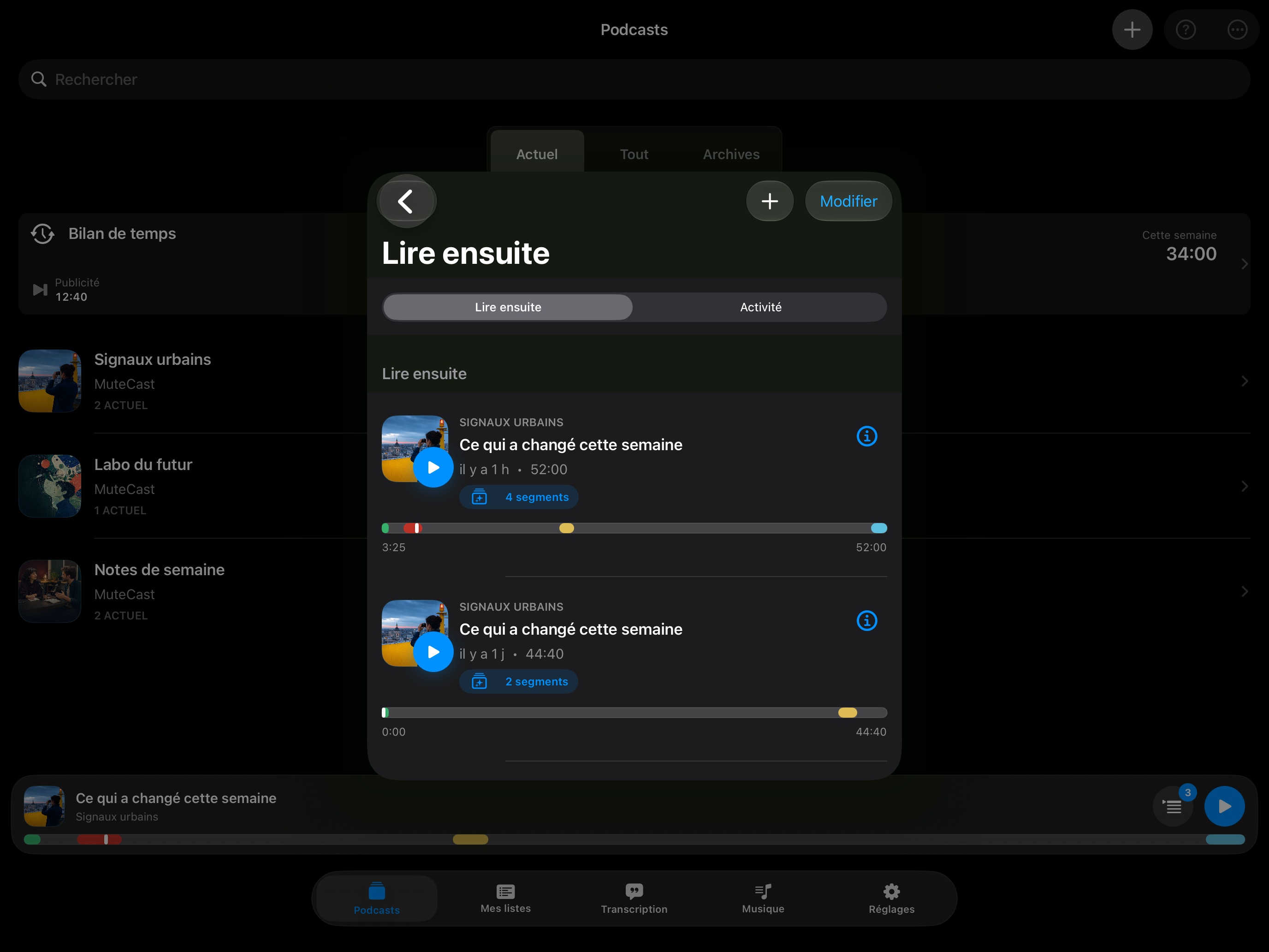 MuteCast iPad screenshot 8: ipad 13 queue