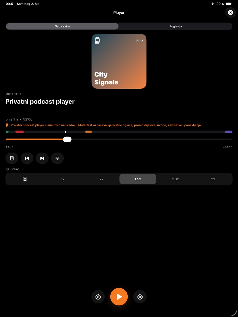 MuteCast ipados App Store screenshot 3