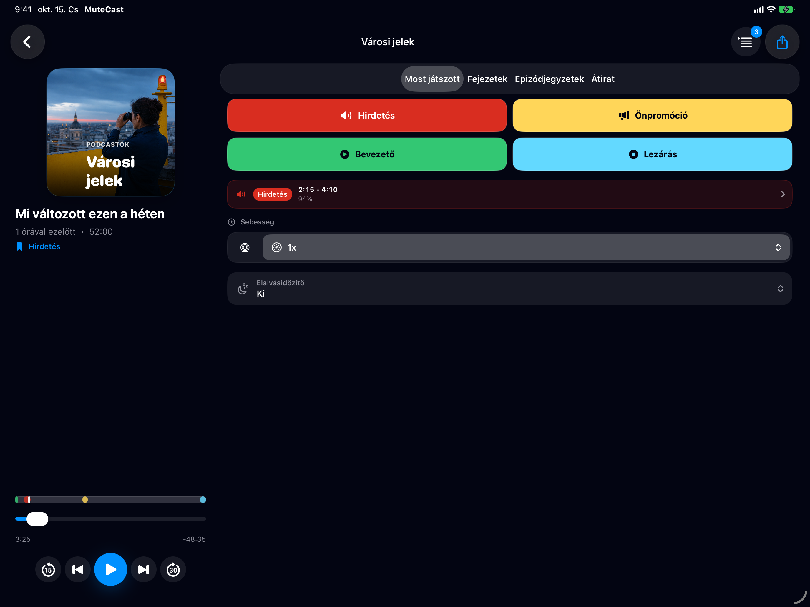 MuteCast iPad screenshot 1: ipad 13 player