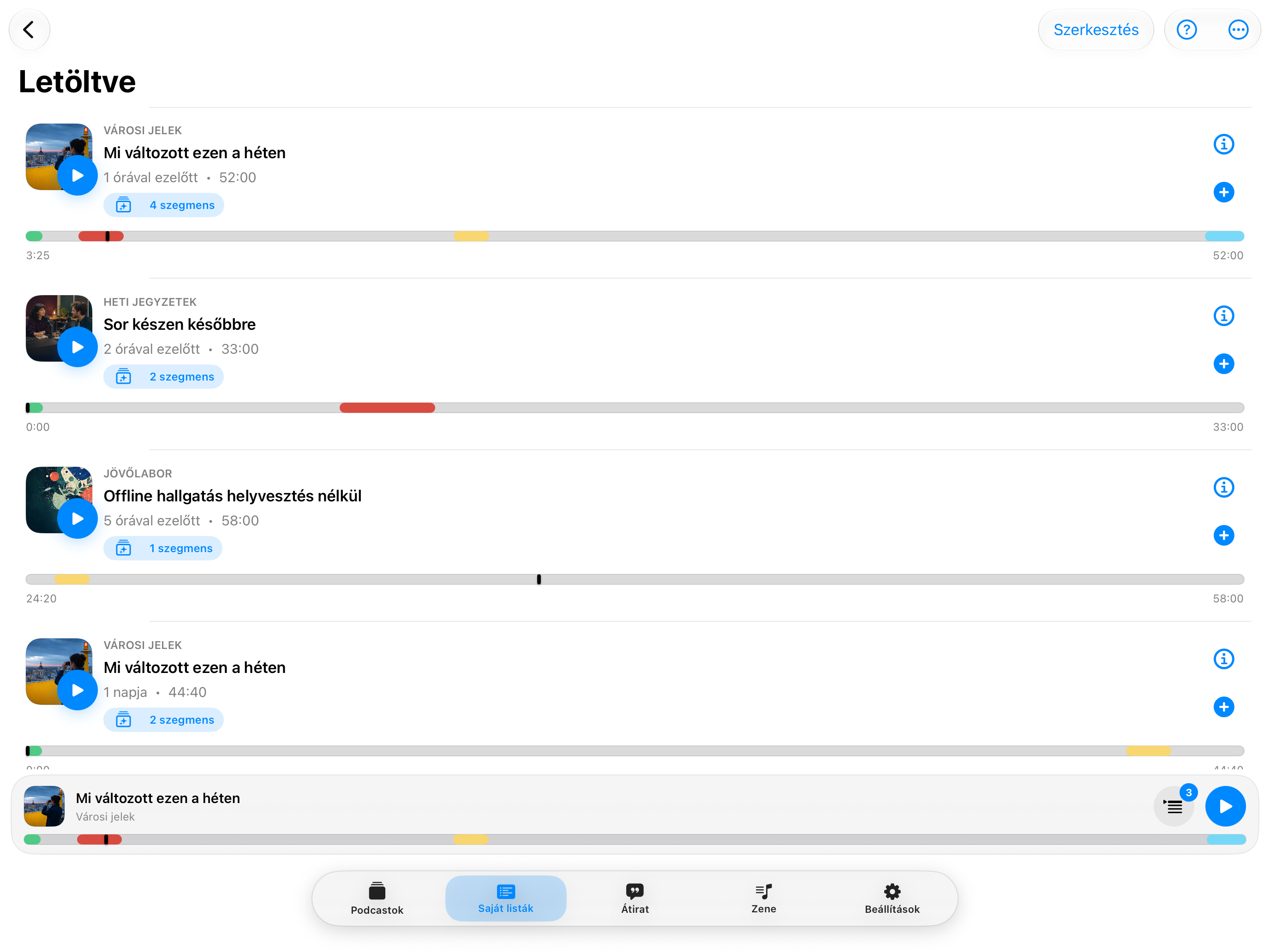 MuteCast iPad screenshot 5: ipad 13 lists