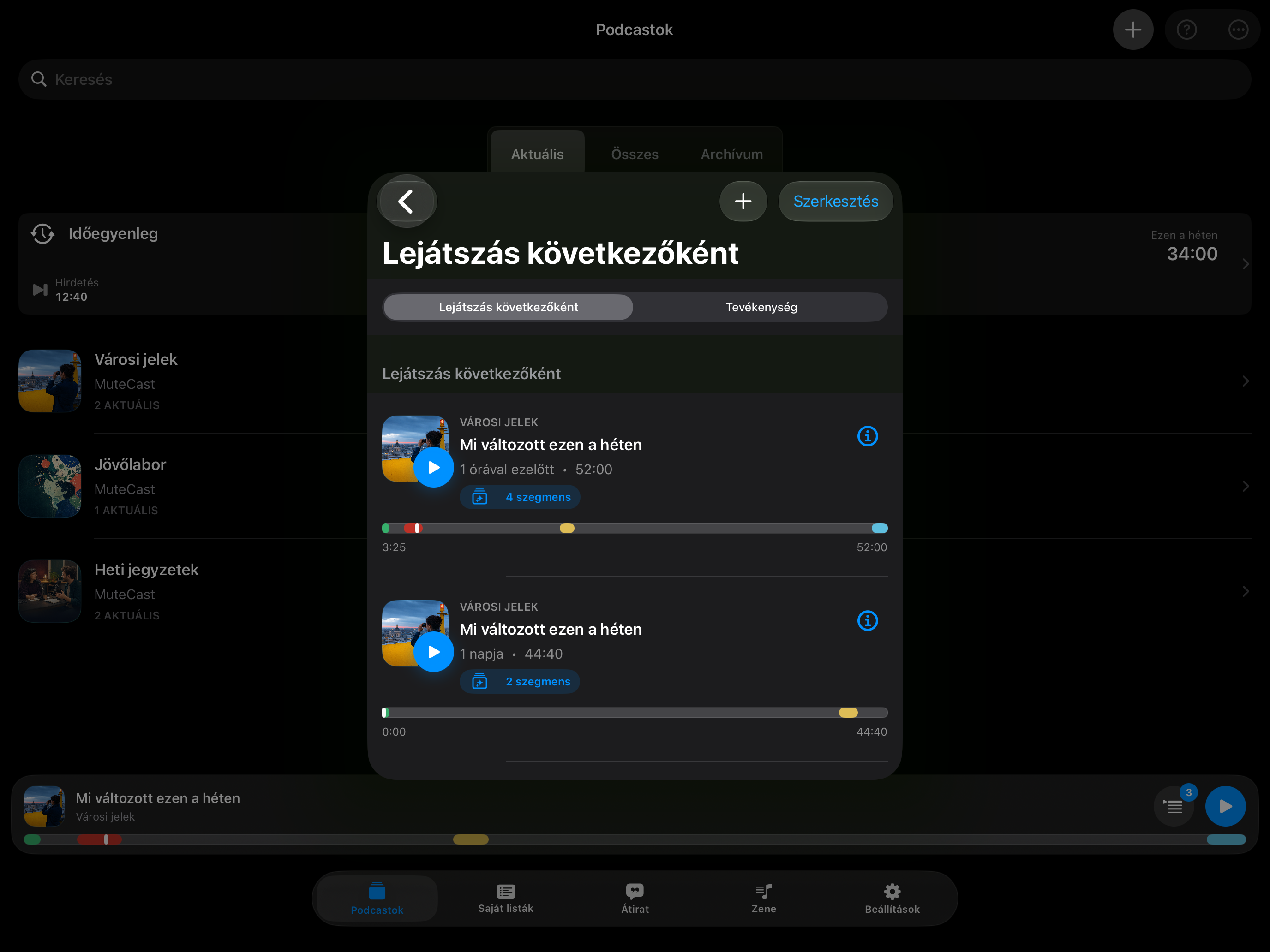 MuteCast iPad screenshot 8: ipad 13 queue