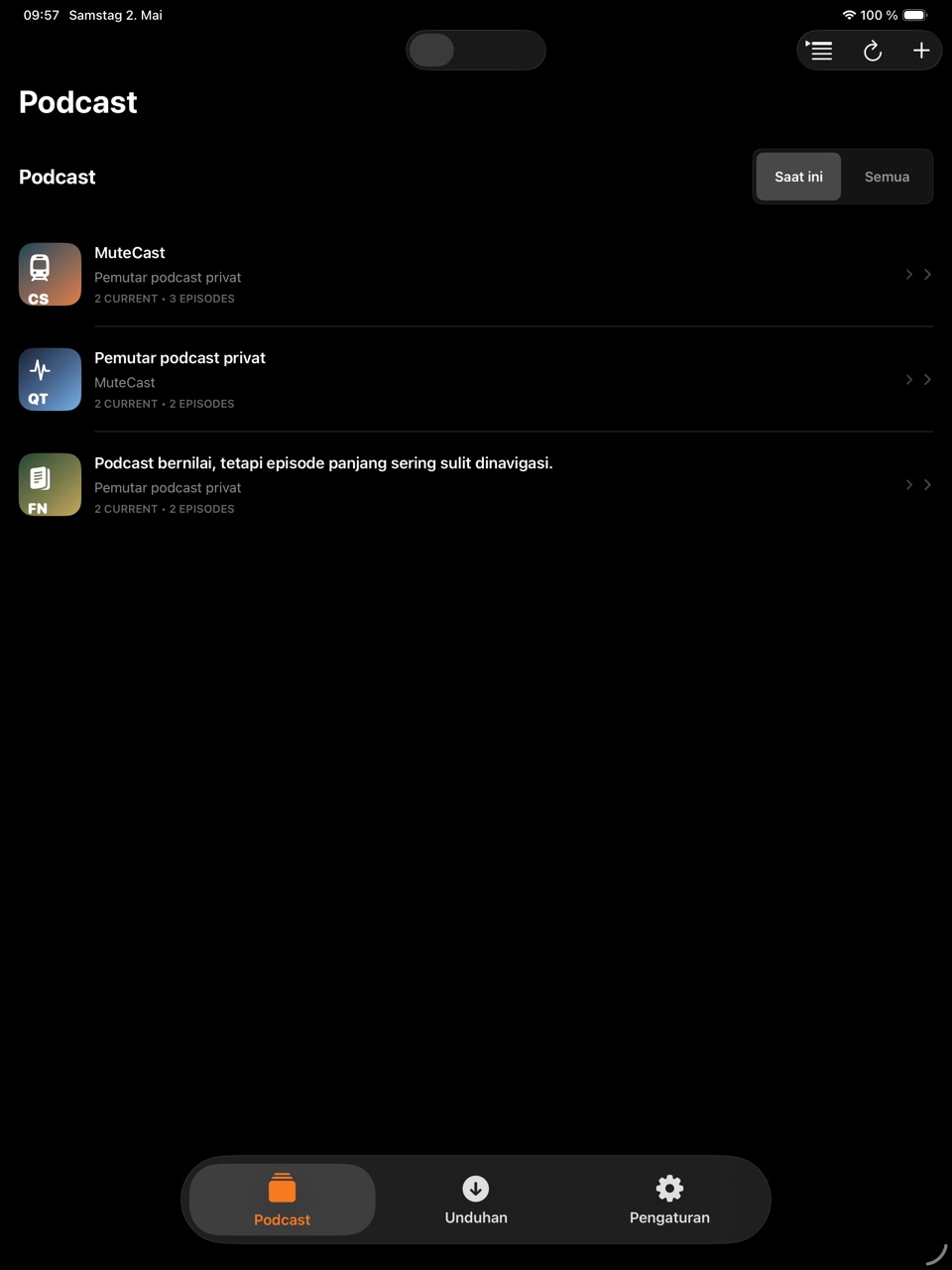 MuteCast ipados App Store screenshot 1