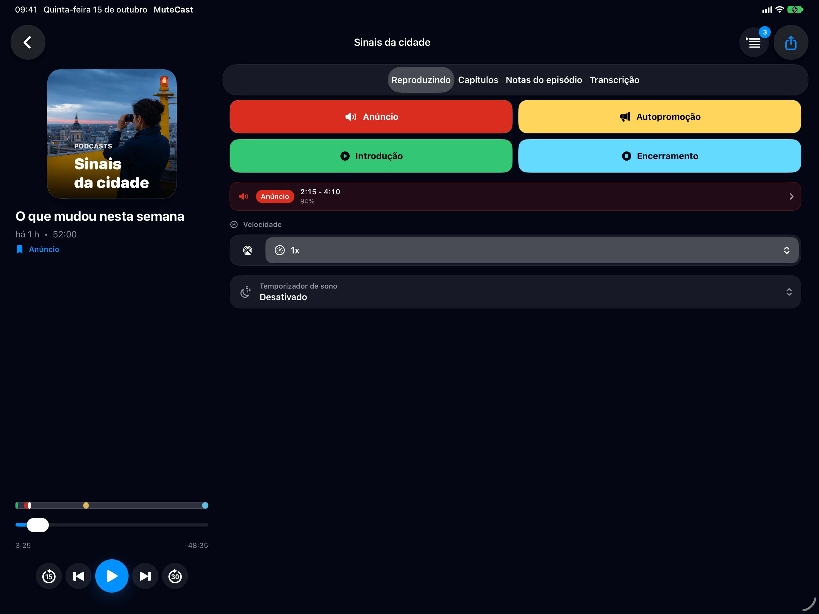 MuteCast iPad screenshot 1: ipad 13 player