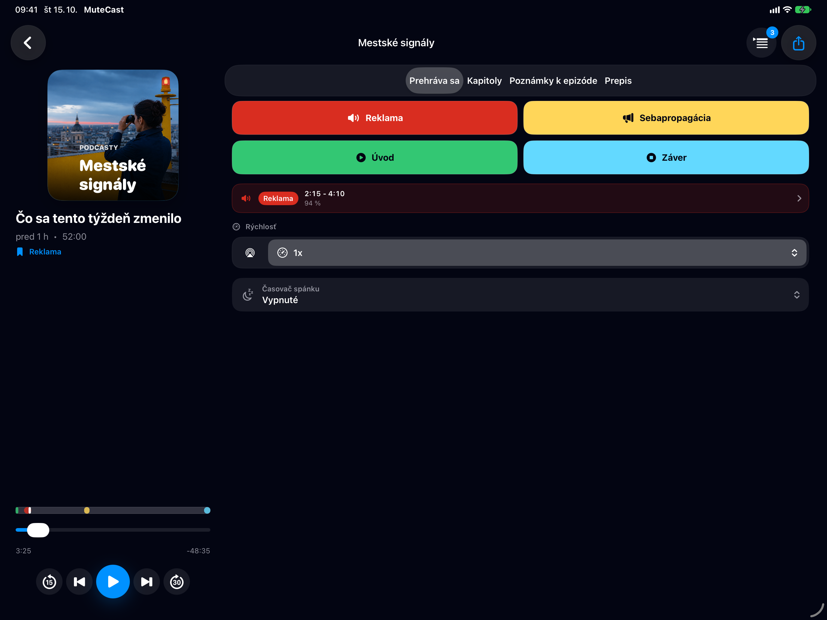 MuteCast iPad screenshot 1: ipad 13 player
