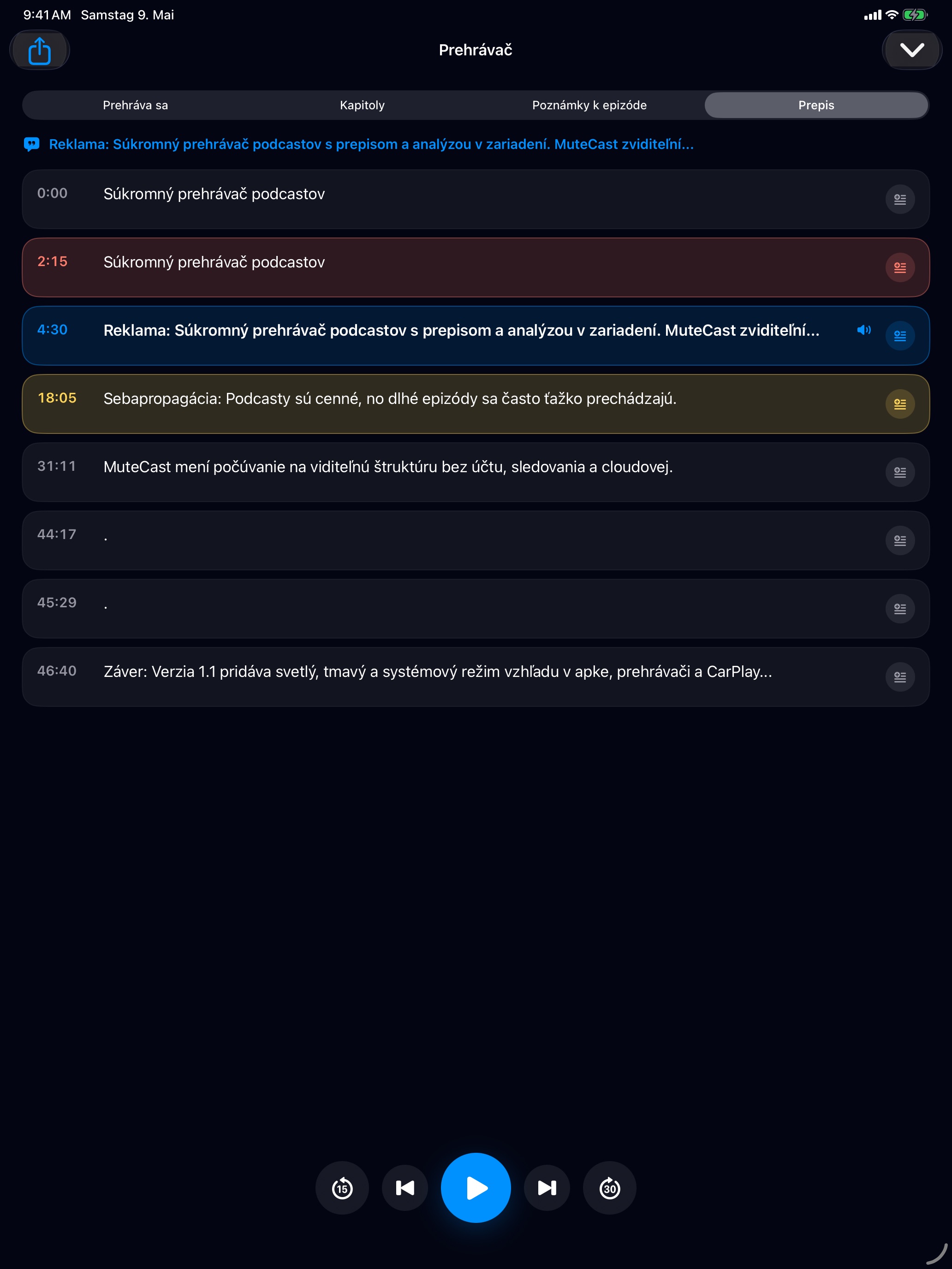 MuteCast ipados App Store screenshot 6