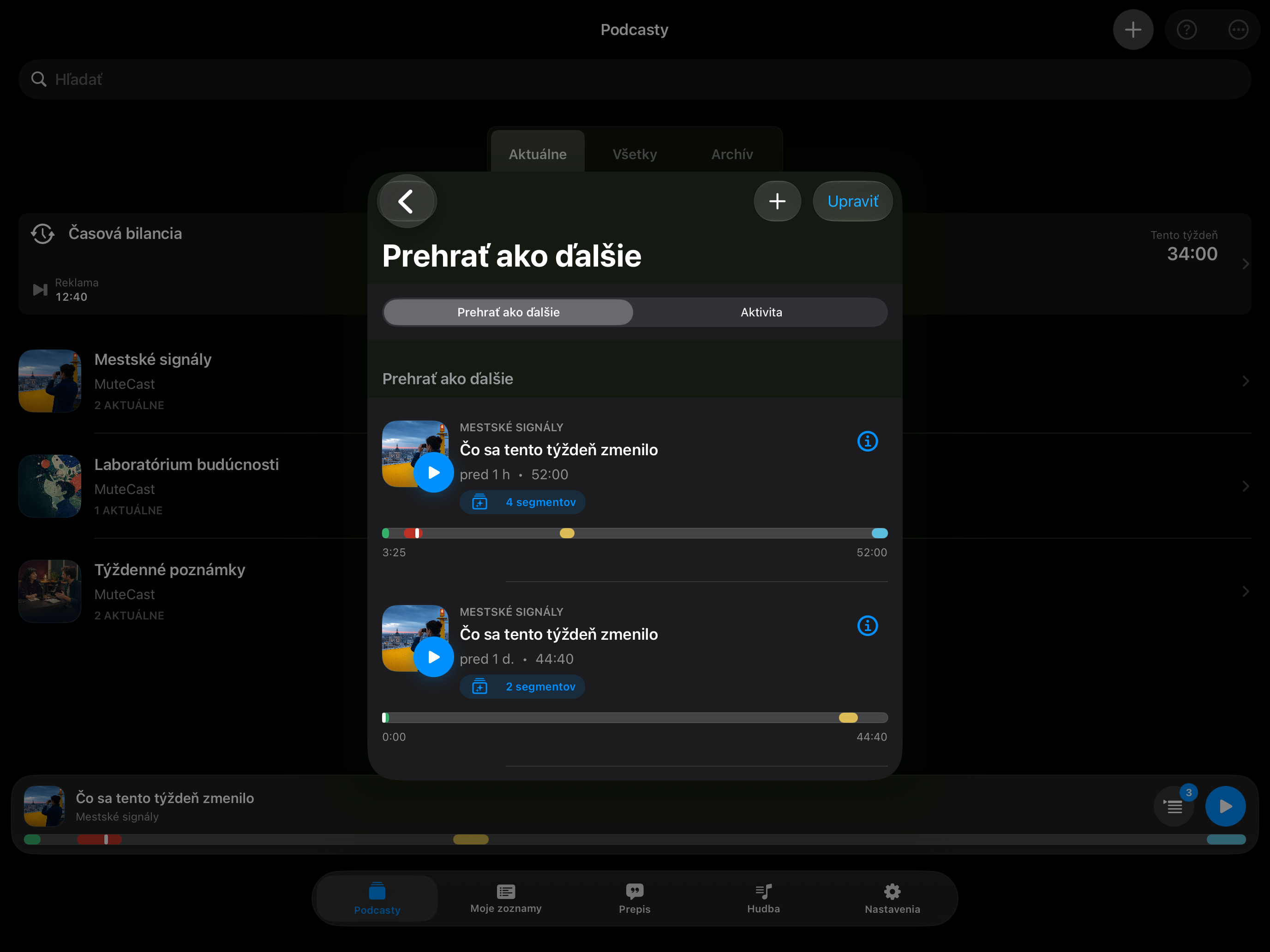 MuteCast iPad screenshot 8: ipad 13 queue