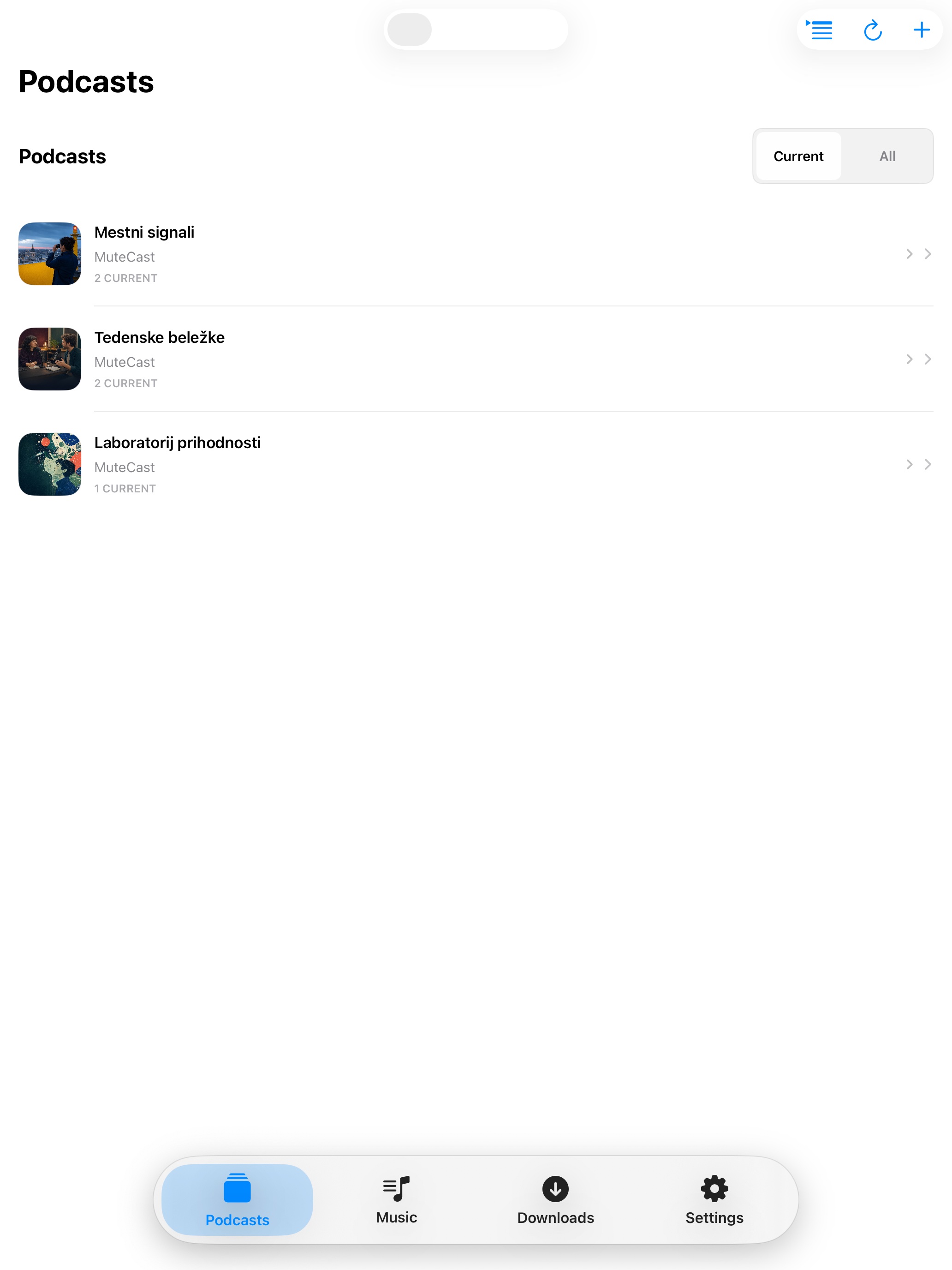 MuteCast ipados App Store screenshot 1