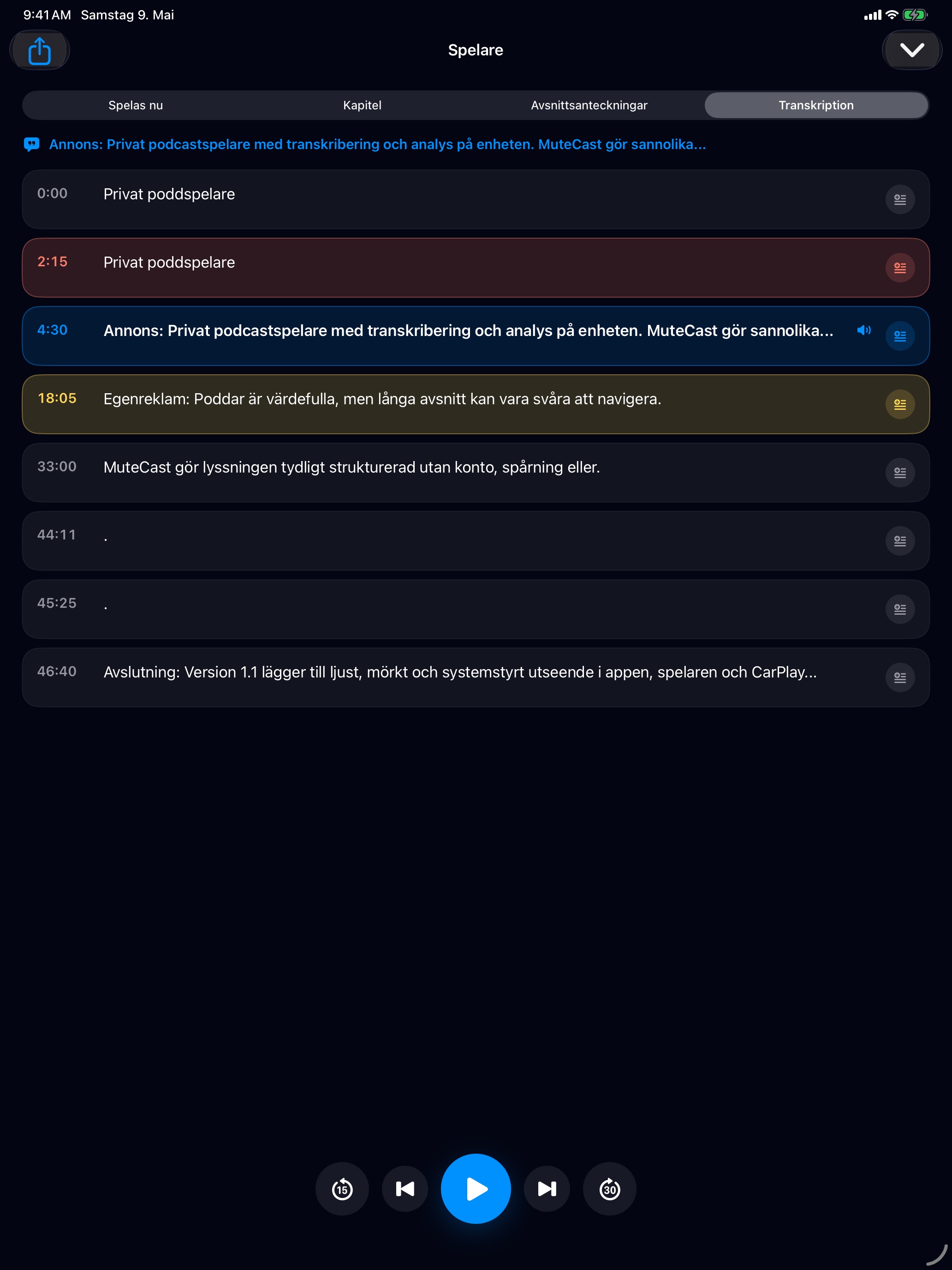 MuteCast ipados App Store screenshot 6