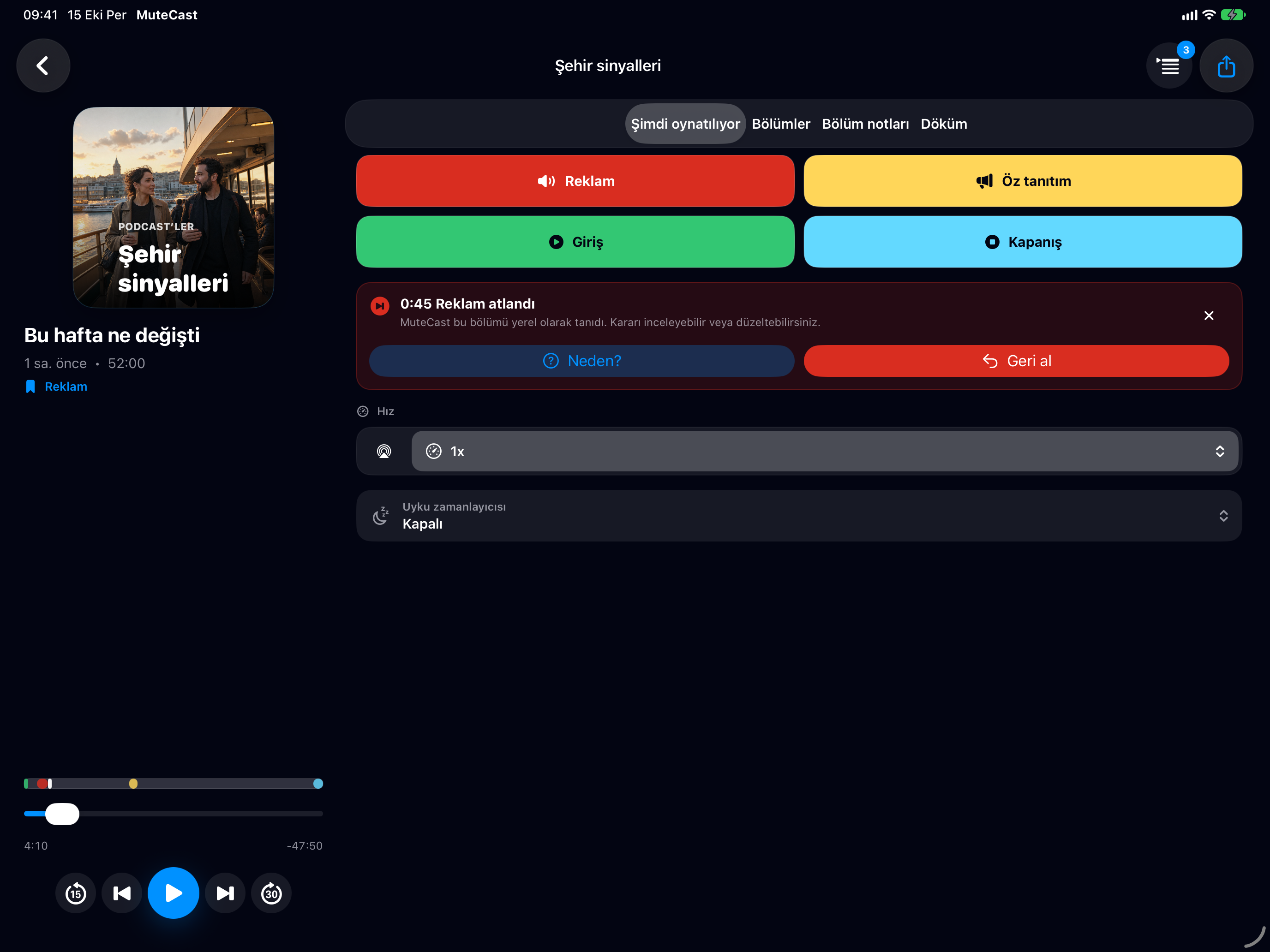 MuteCast iPad screenshot 3: ipad 13 learning autoskip
