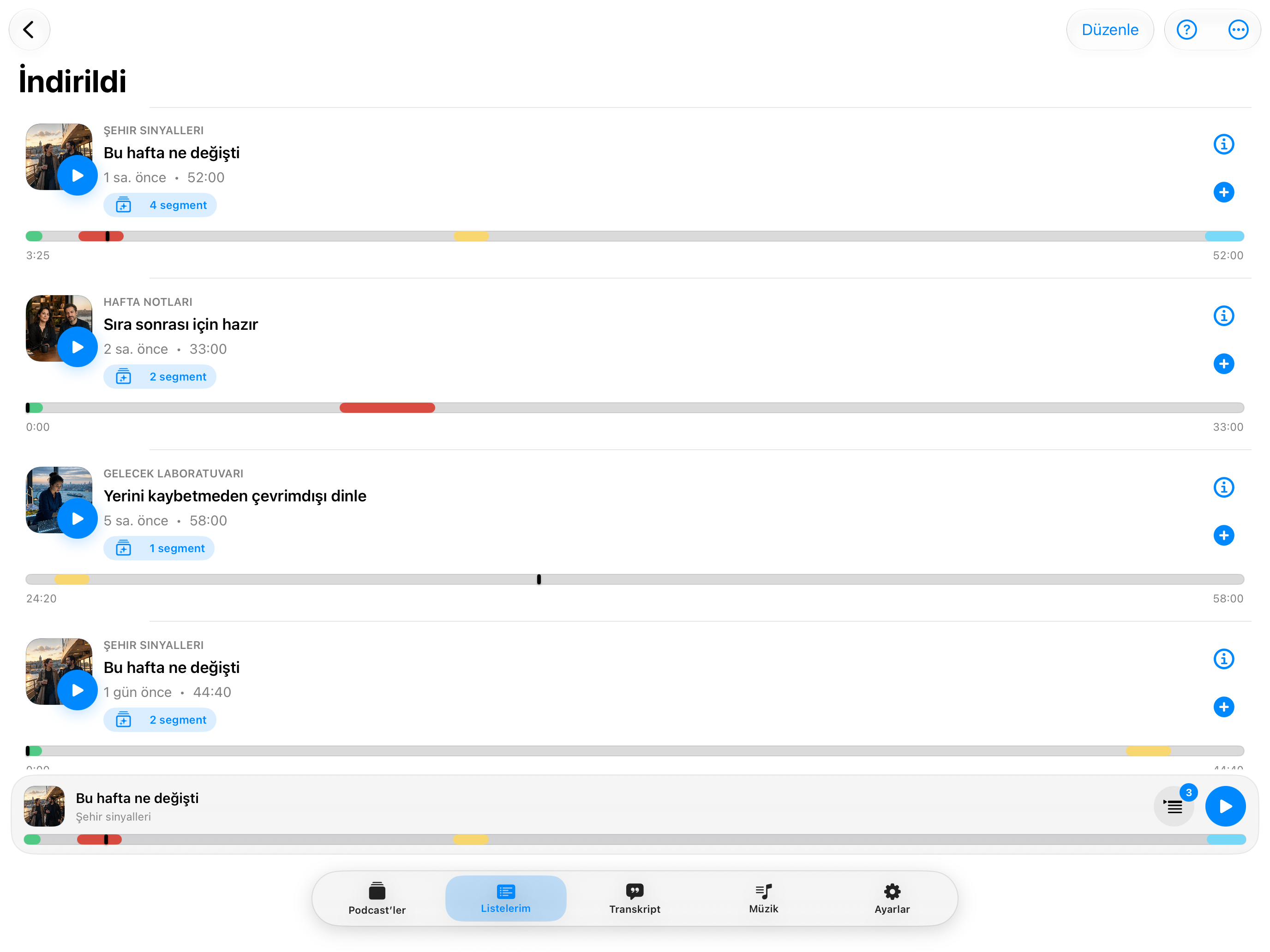MuteCast iPad screenshot 5: ipad 13 lists