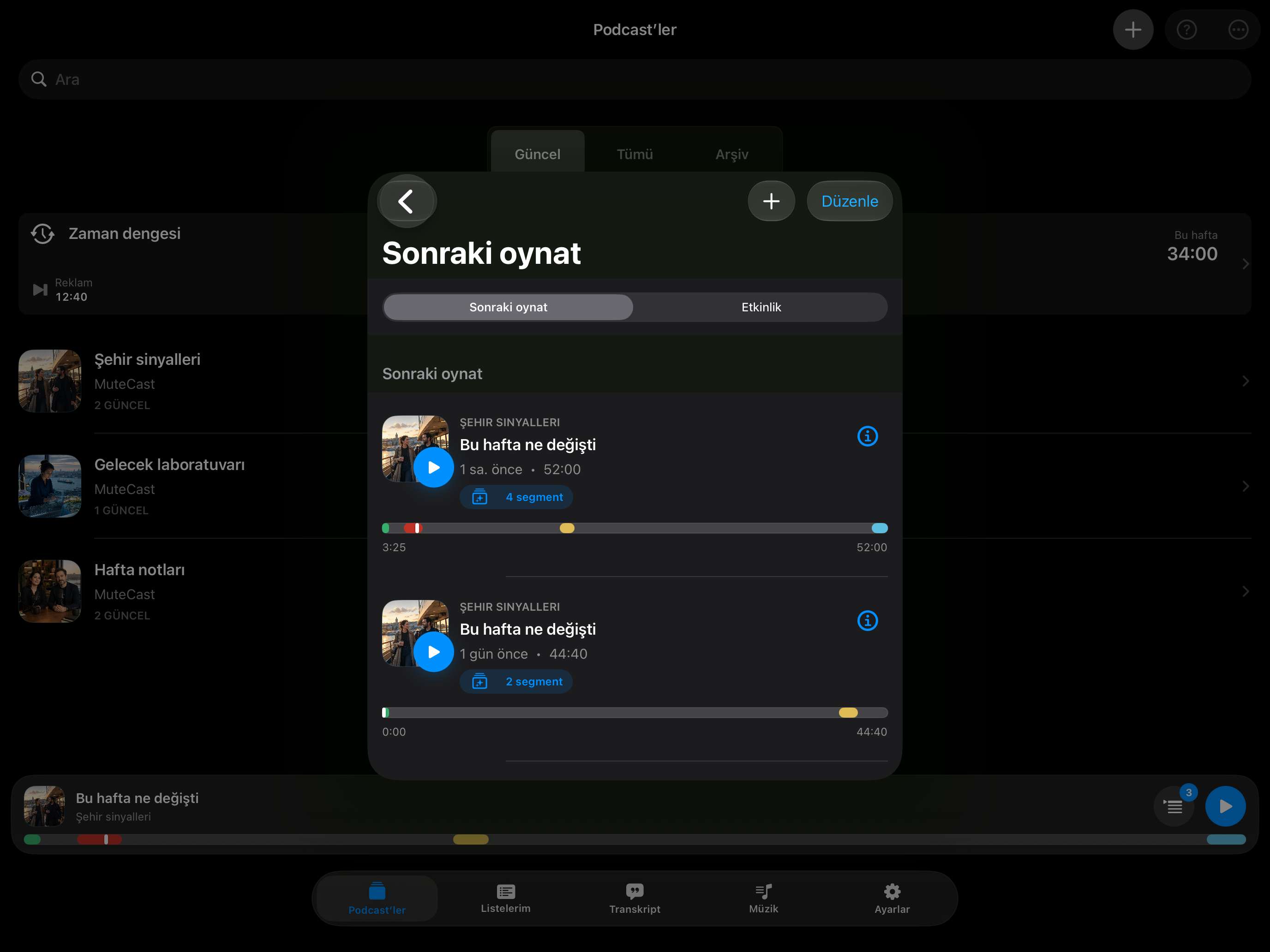 MuteCast iPad screenshot 8: ipad 13 queue