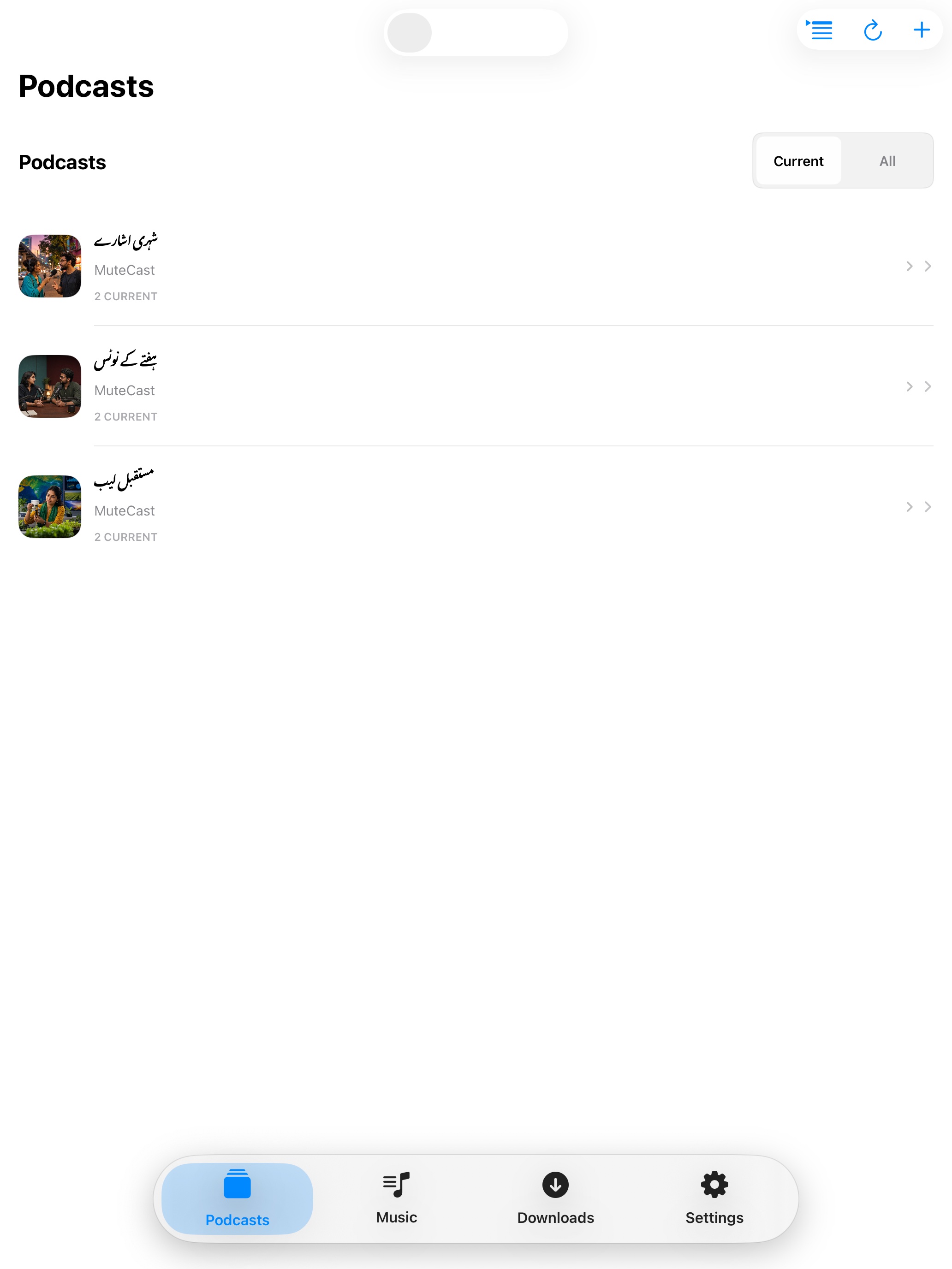 MuteCast ipados App Store screenshot 1