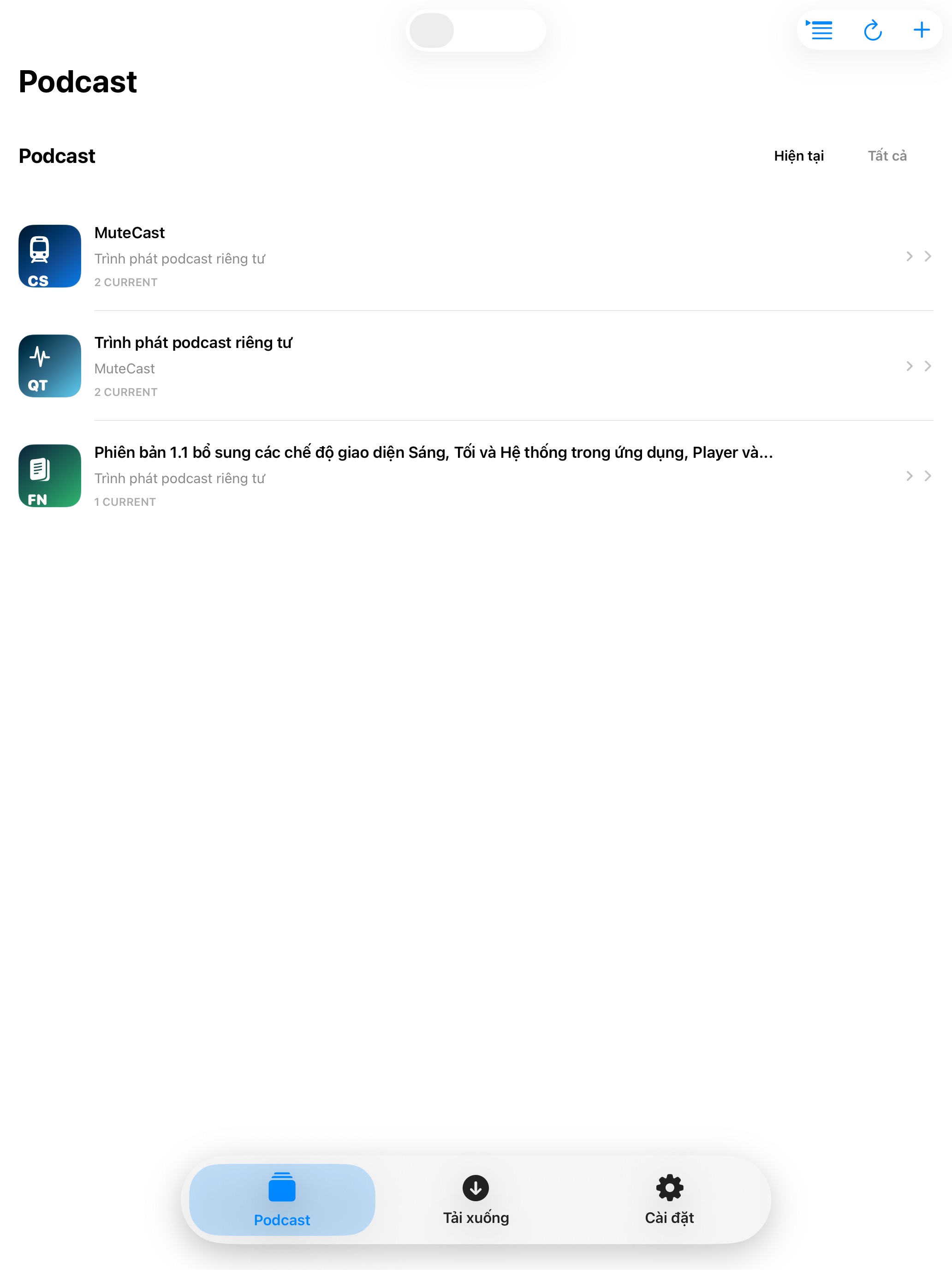 MuteCast ipados App Store screenshot 1