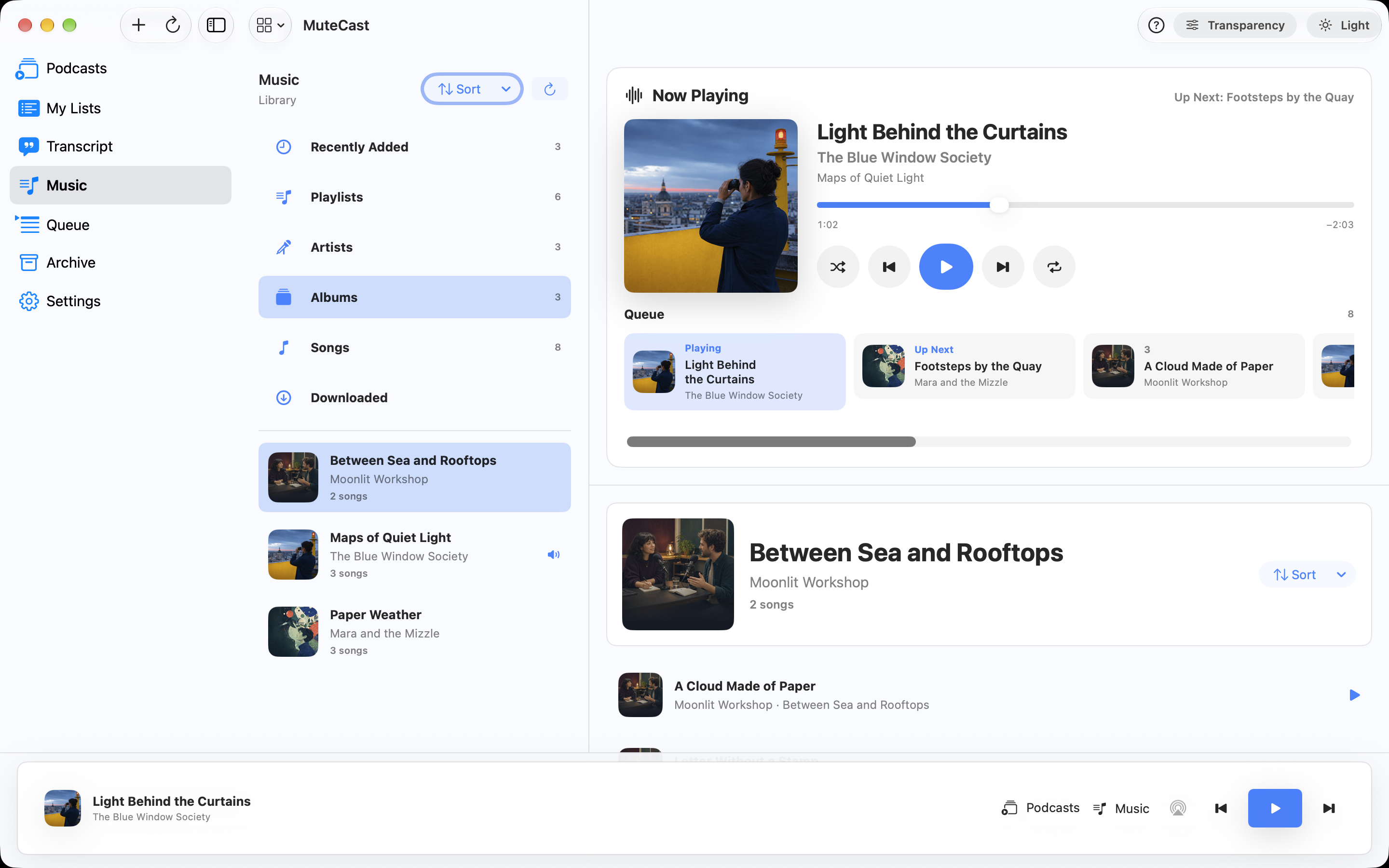 MuteCast Mac screenshot 9: mac light music