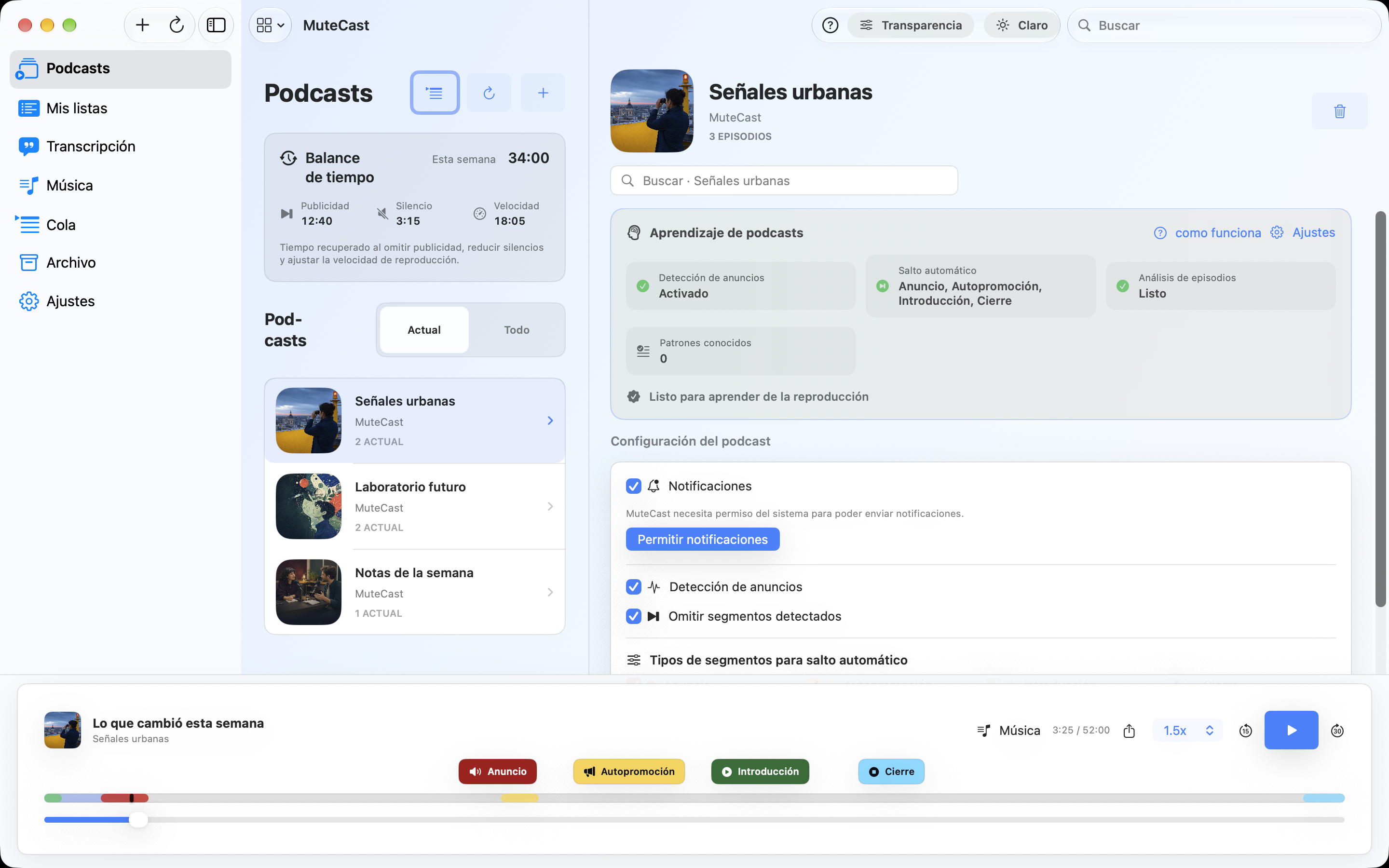MuteCast Mac screenshot 5: mac light library