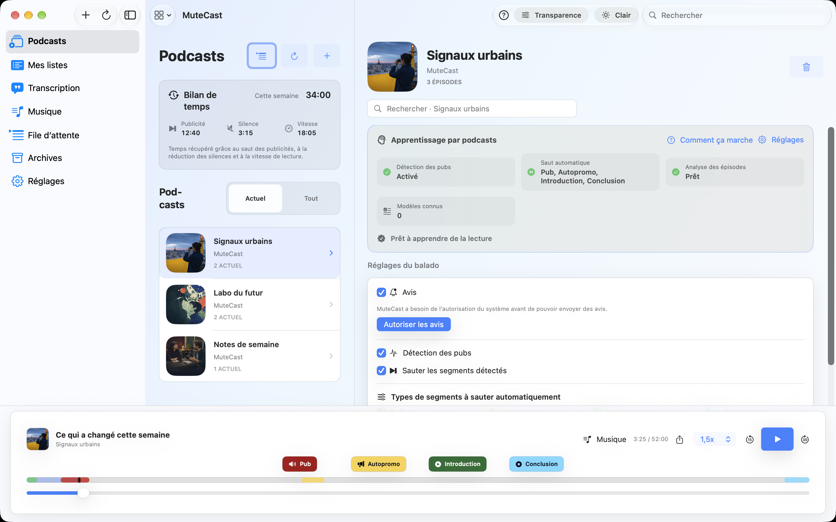 MuteCast Mac screenshot 5: mac light library