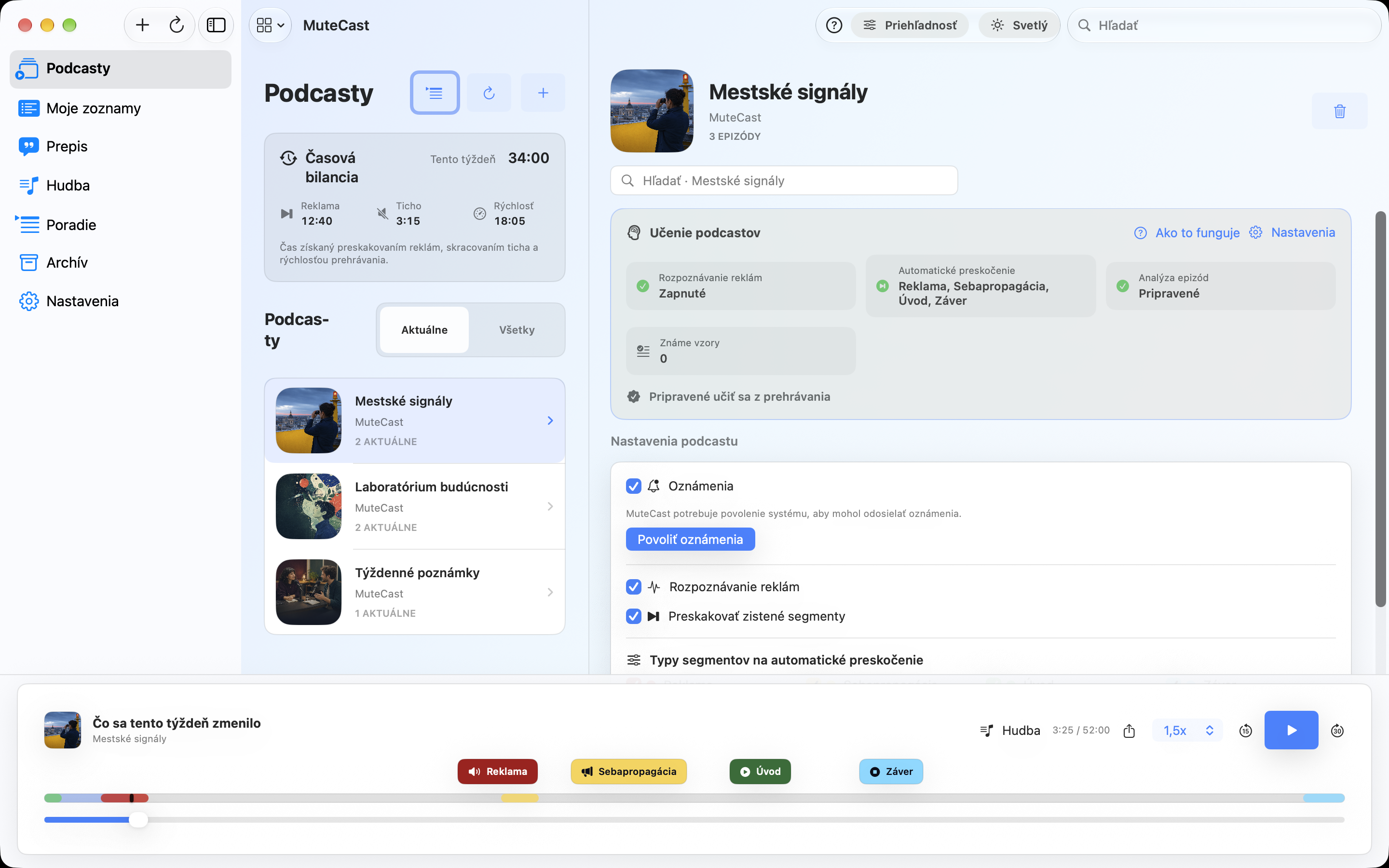 MuteCast Mac screenshot 5: mac light library