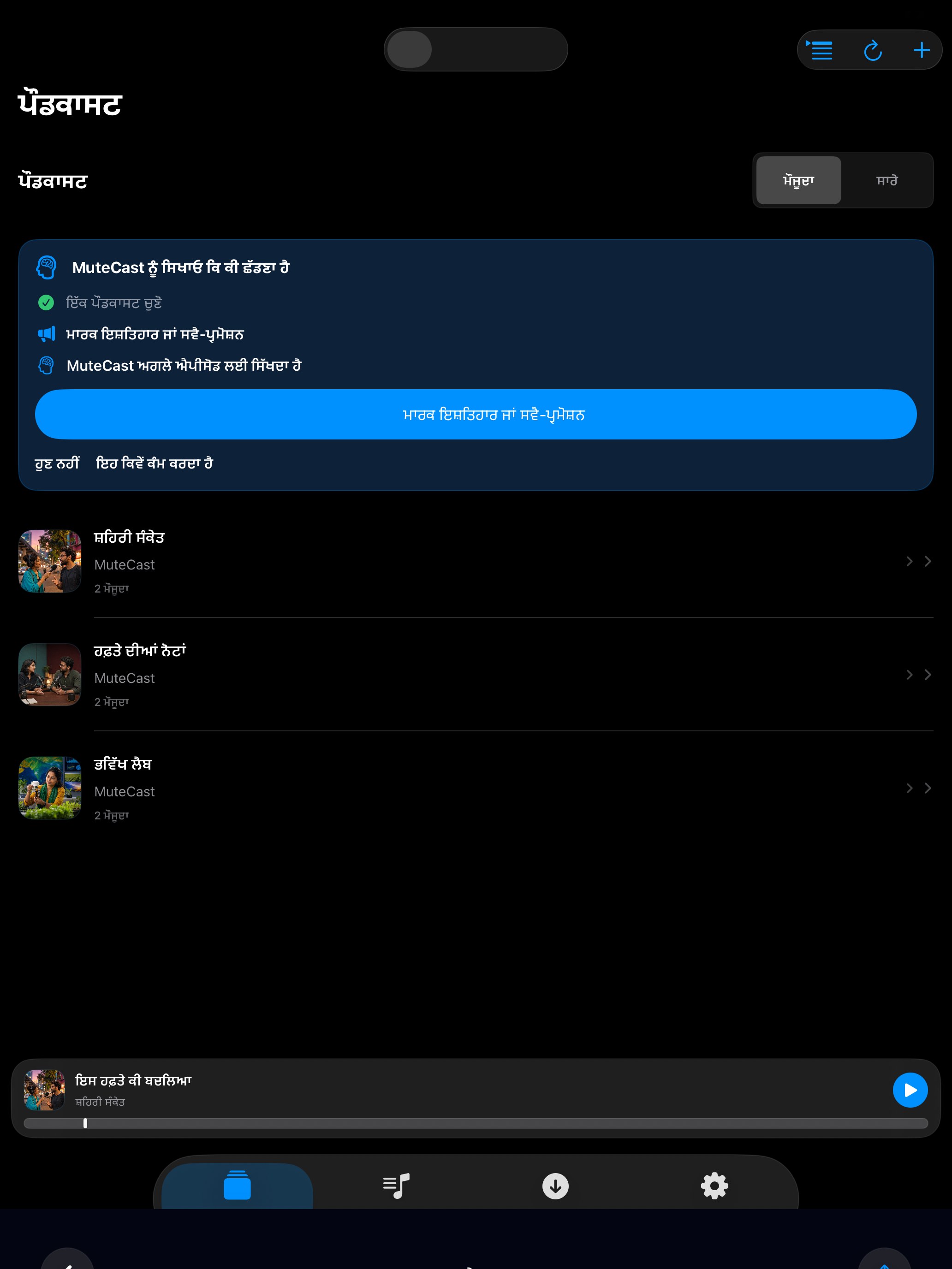 MuteCast ipados App Store screenshot 1