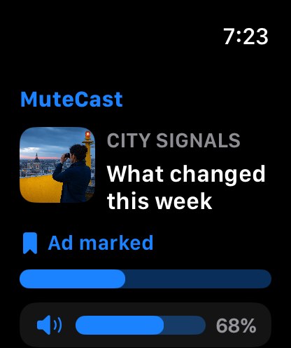 MuteCast watchos App Store screenshot 1