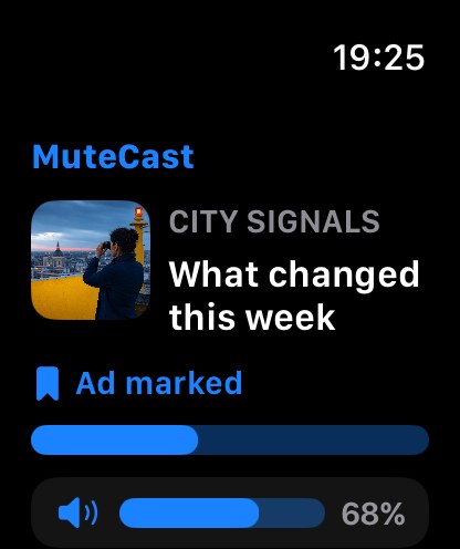 MuteCast watchos App Store screenshot 1