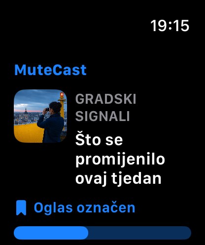 MuteCast watchos App Store screenshot 1