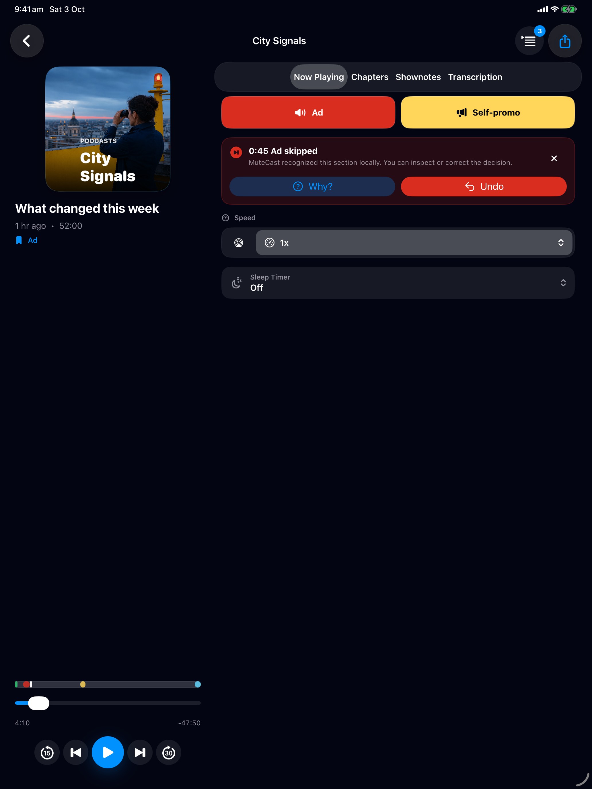 MuteCast ipados App Store screenshot 3