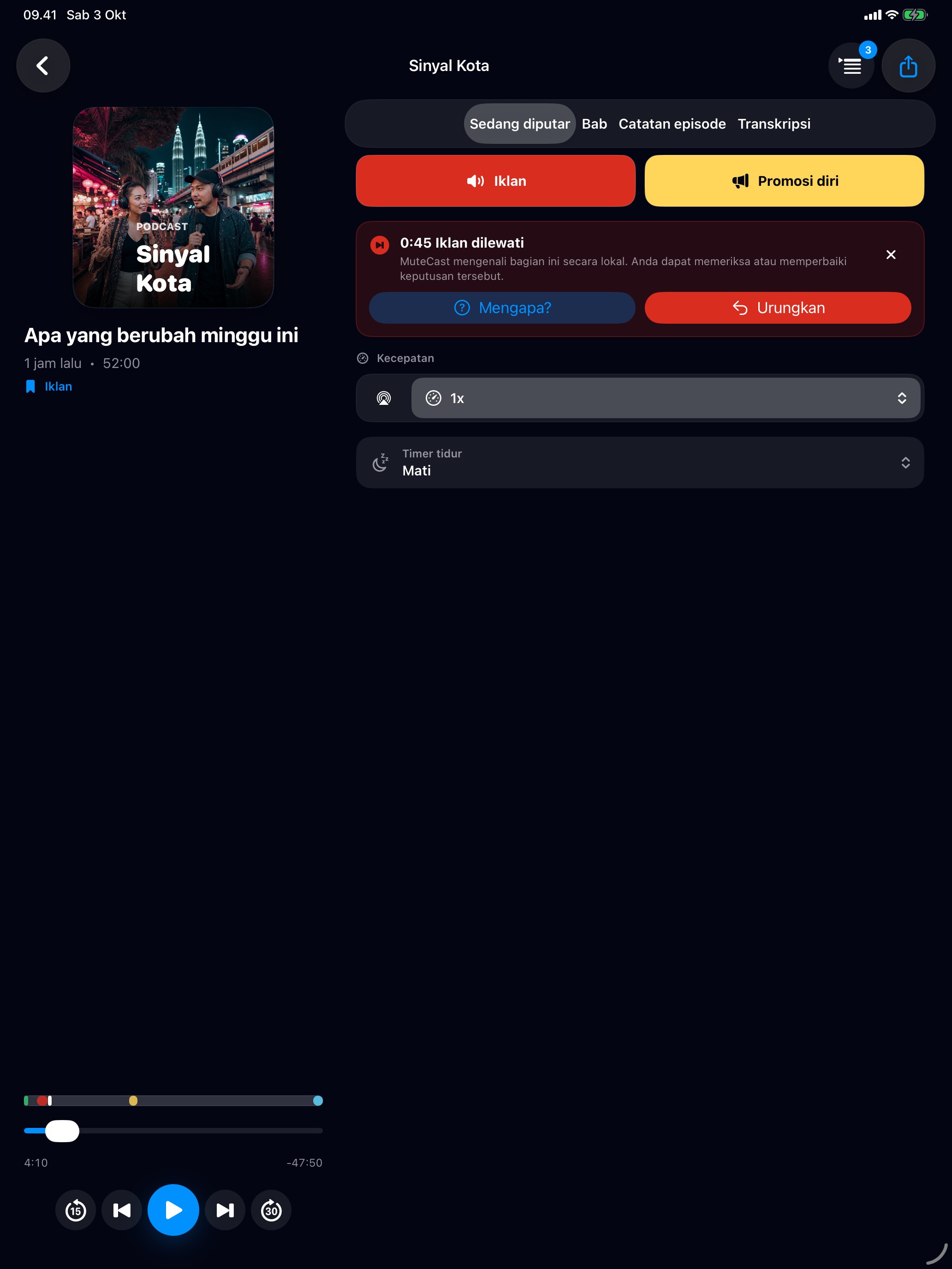MuteCast ipados App Store screenshot 3