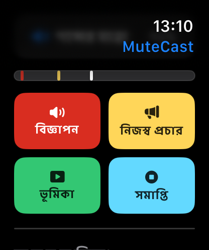 MuteCast Apple Watch screenshot 2: watch 46 controls