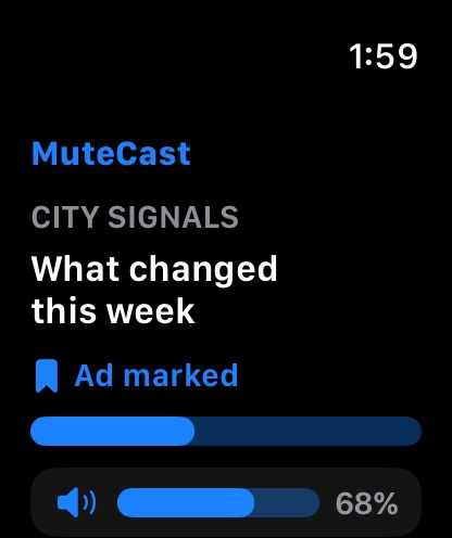 MuteCast watchos App Store screenshot 1
