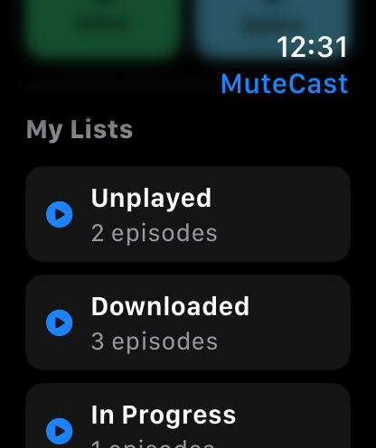 MuteCast Apple Watch screenshot 5: watch 46 library