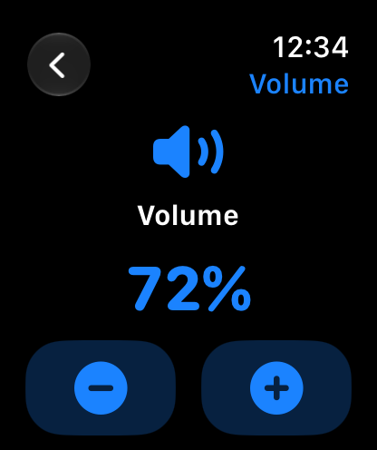 MuteCast Apple Watch screenshot 3: watch 46 volume