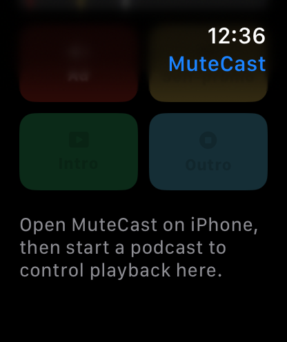 MuteCast Apple Watch screenshot 8: watch 46 sync