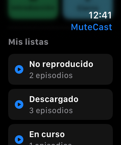MuteCast Apple Watch screenshot 5: watch 46 library