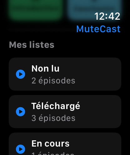 MuteCast Apple Watch screenshot 5: watch 46 library