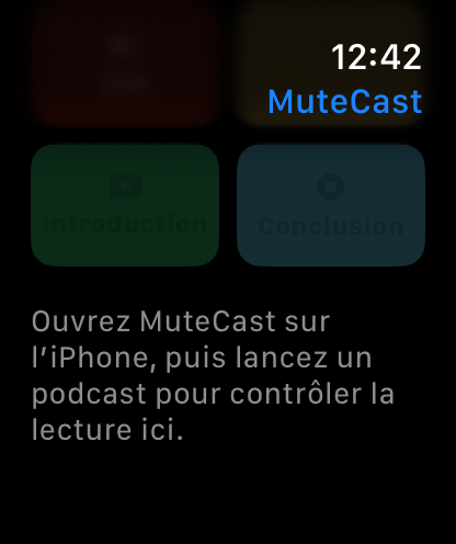 MuteCast Apple Watch screenshot 8: watch 46 sync