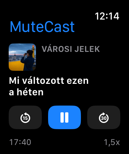 MuteCast Apple Watch screenshot 1: watch 46 main
